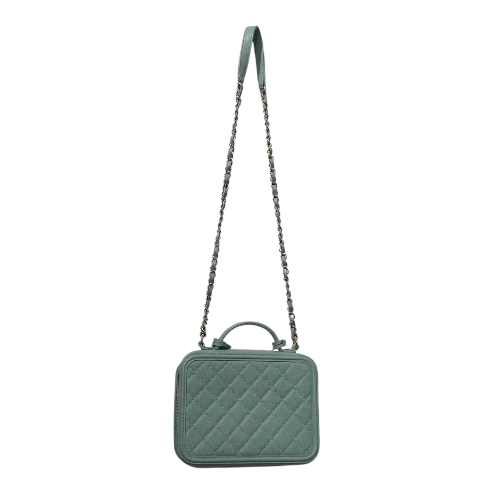 CHANEL/Cross Body Bag/BLU/VANITY CASE PALE BLUE view 5