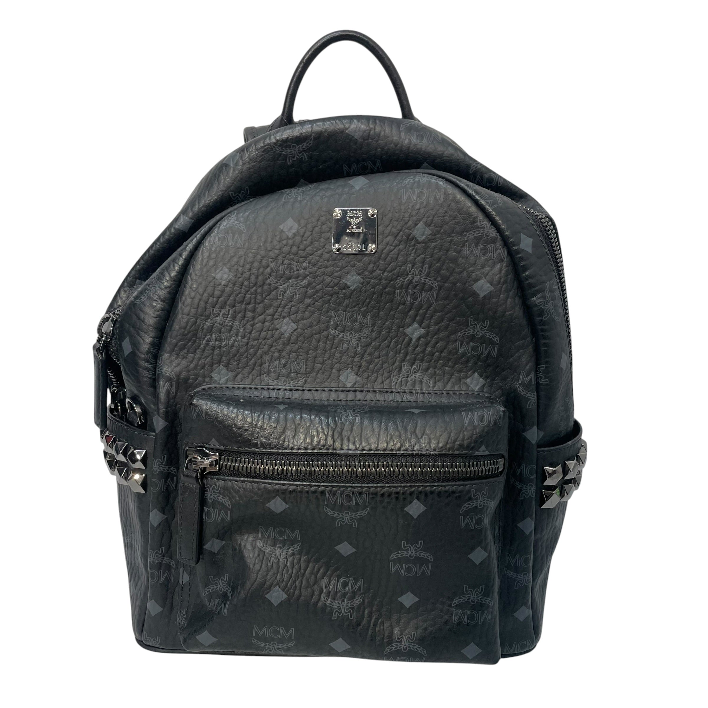 MCM/Backpack/Monogram/Leather/BLK/MINI SHARK BACKPACK view 1