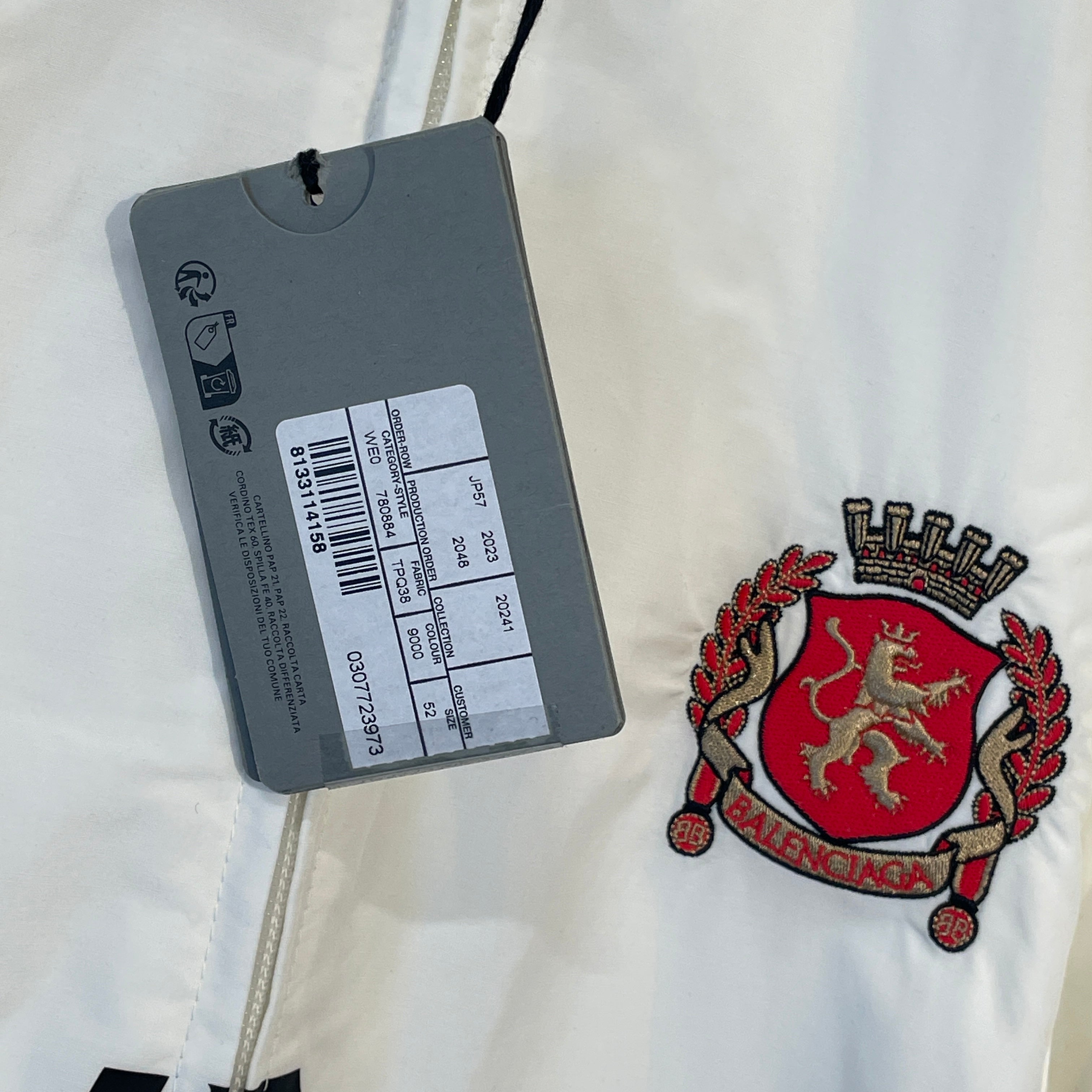 BALENCIAGA/Track Jkt/52/Nylon/WHT/TECHNO TRACK JACKET view 5
