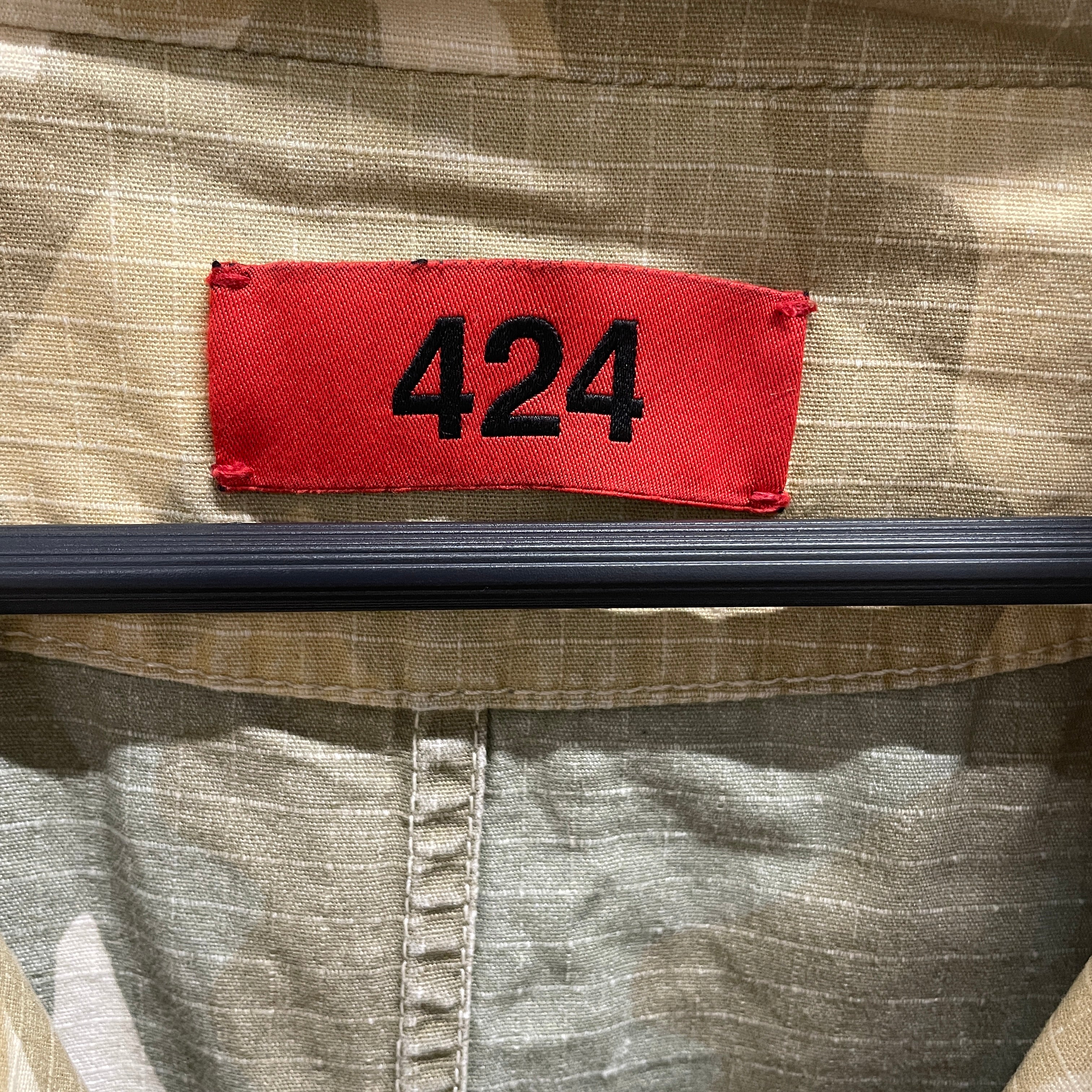 424(FourTwoFour)/Coat/54/Cotton/CML/Big Silhouette/Camouflage/SNAP BUTTON CAMO TRENCH view 3