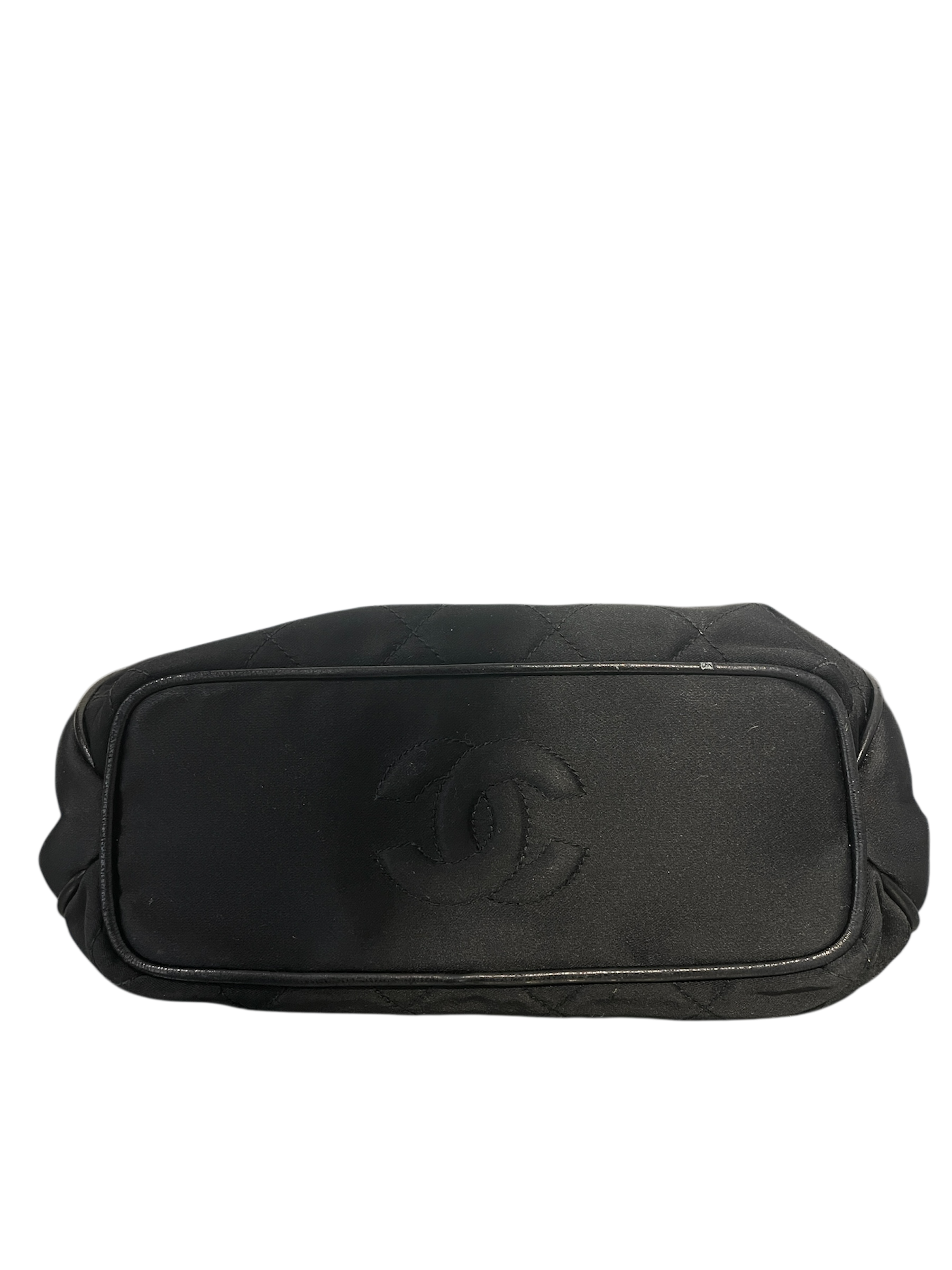 CHANEL/Hand Bag/Cotton/BLK/MATTELASSE GOLD HARDWARE view 3
