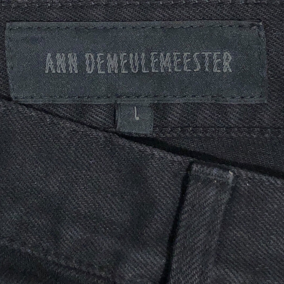 ANN DEMEULEMEESTER/Skinny Pants/L/Cotton/BLK/ view 3