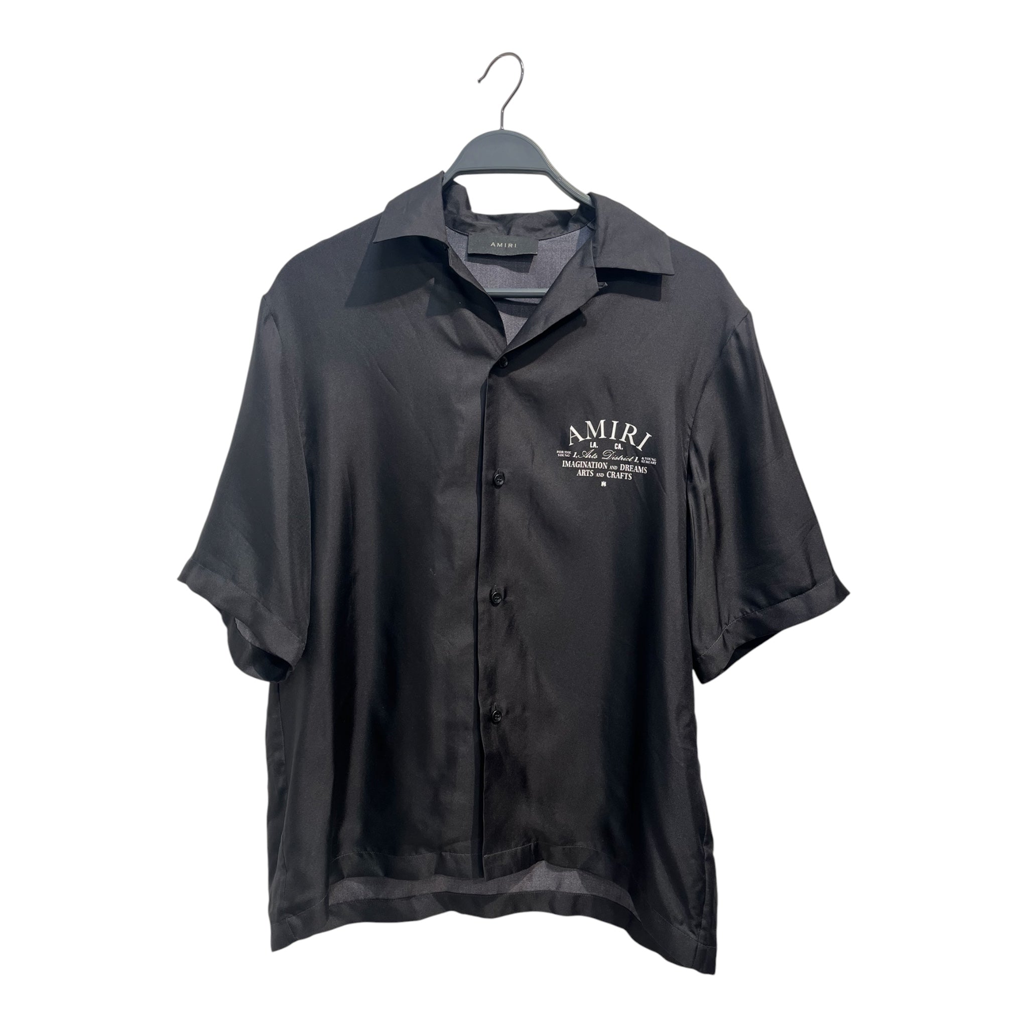 AMIRI/SS Shirt/38/Silk/BLK/BLACK BUTTON UP ARTS DISTRICT view 1