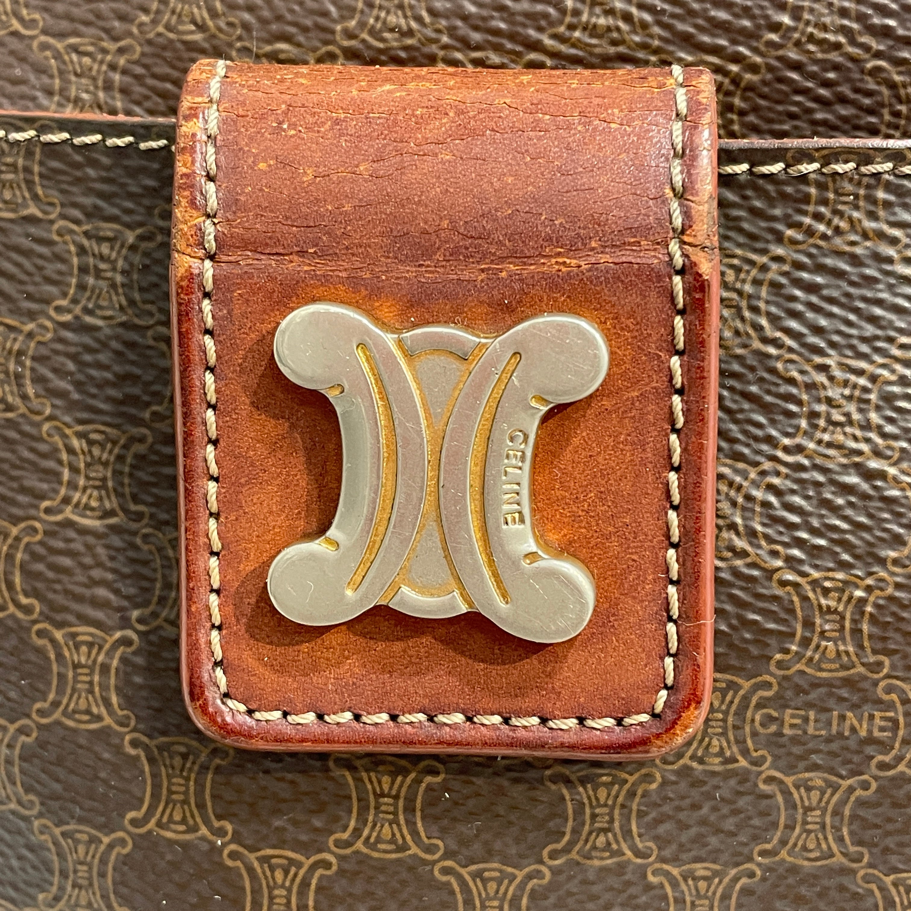 CELINE/Hand Bag/Monogram/Leather/BRW/Macadam Tote view 5