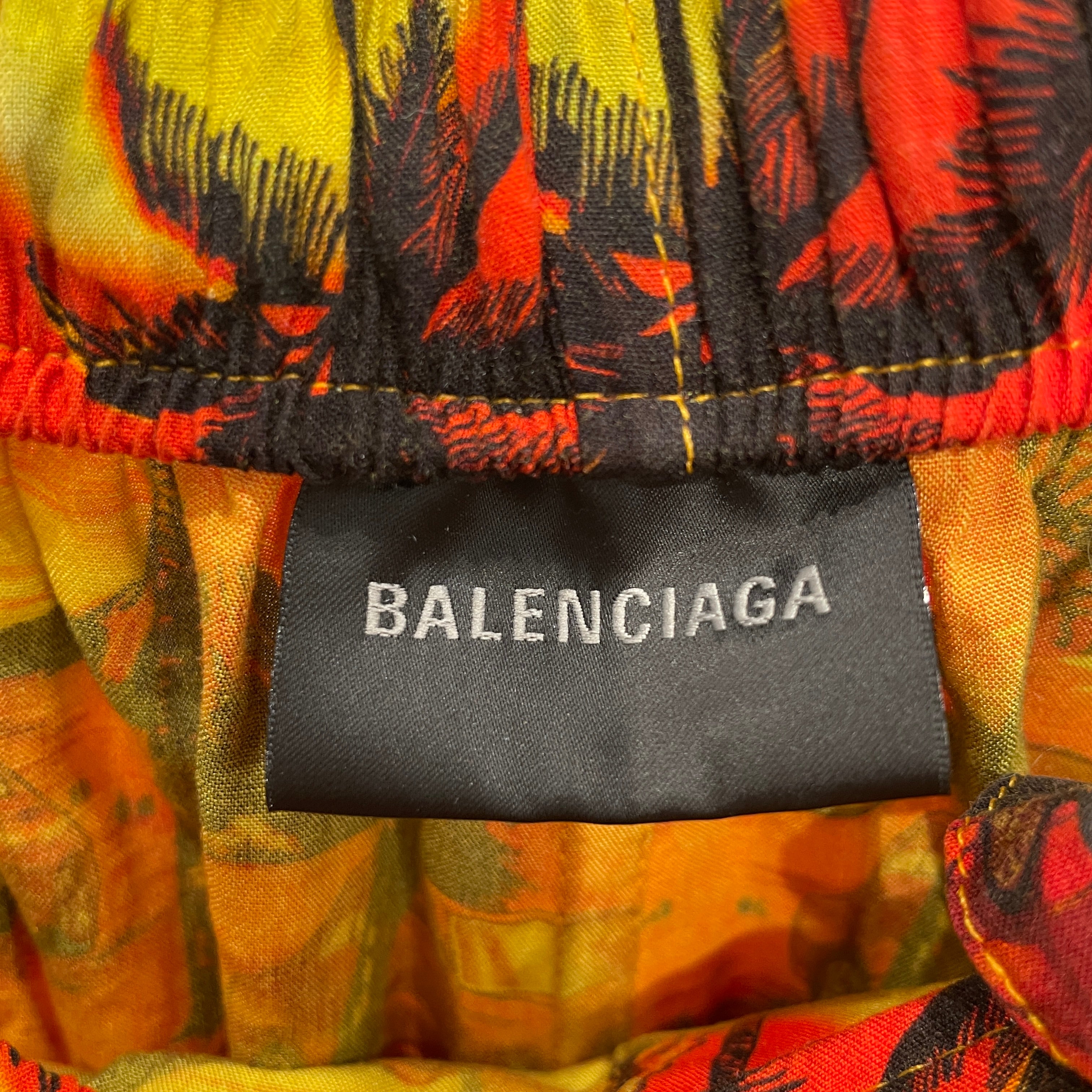 BALENCIAGA/Pants/50/Cotton/ORN/All Over Print/HAWAIIAN PRINT view 3