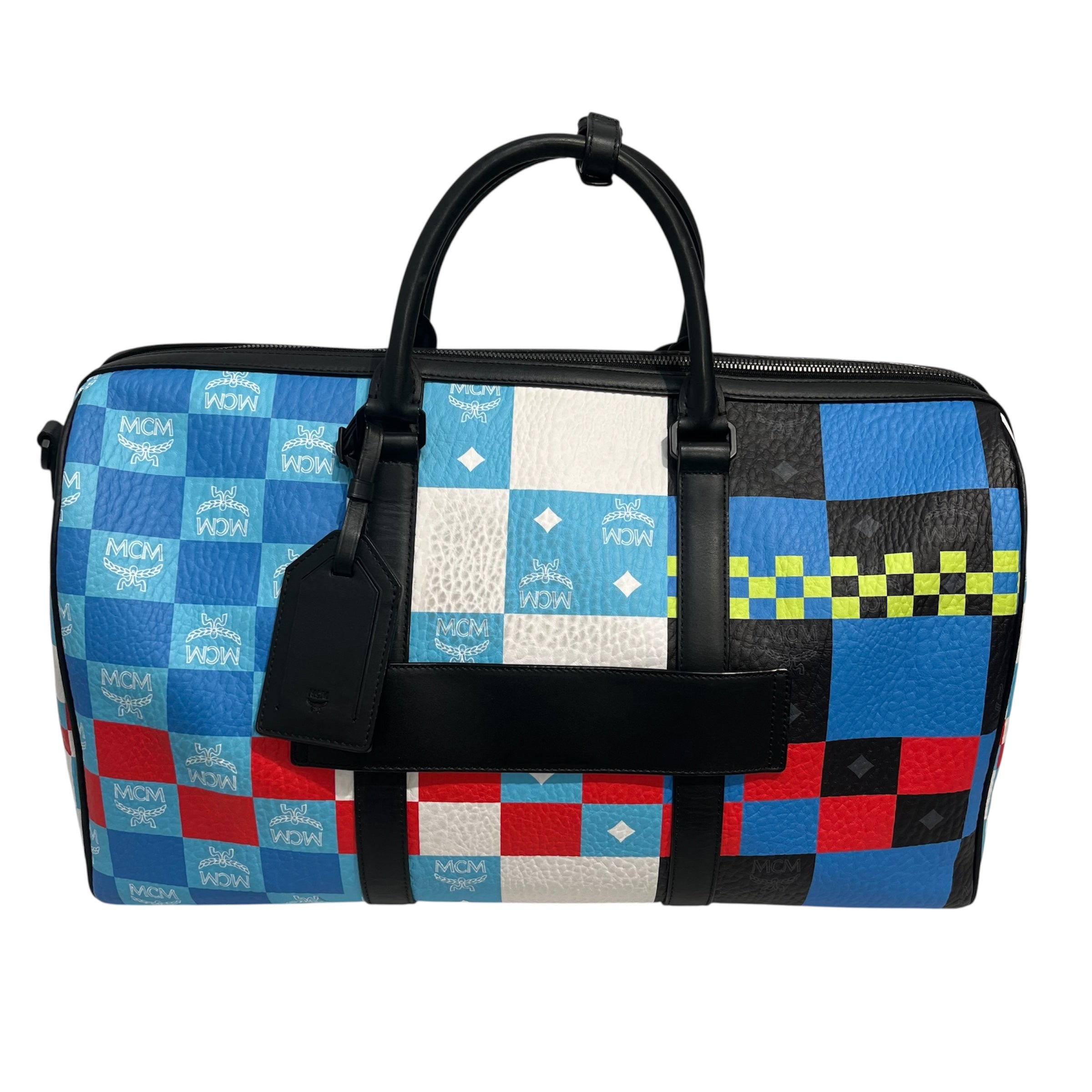 MCM/Bag/All Over Print/Leather/BLU/MIXED CHECK OTTOMAR WEEKENDER view 2