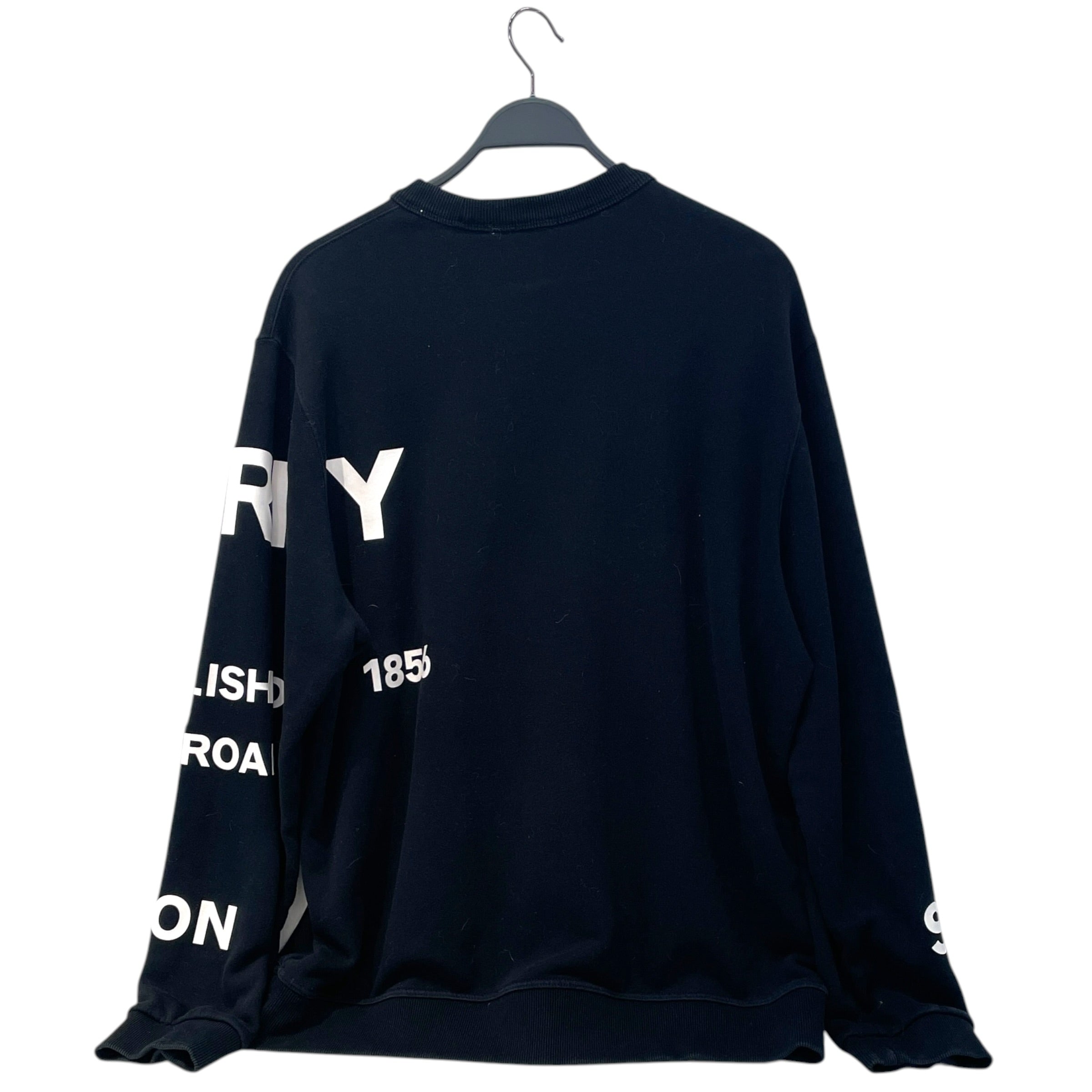 BURBERRY/Heavy Sweater/XL/Cotton/BLK/horseferry print view 2