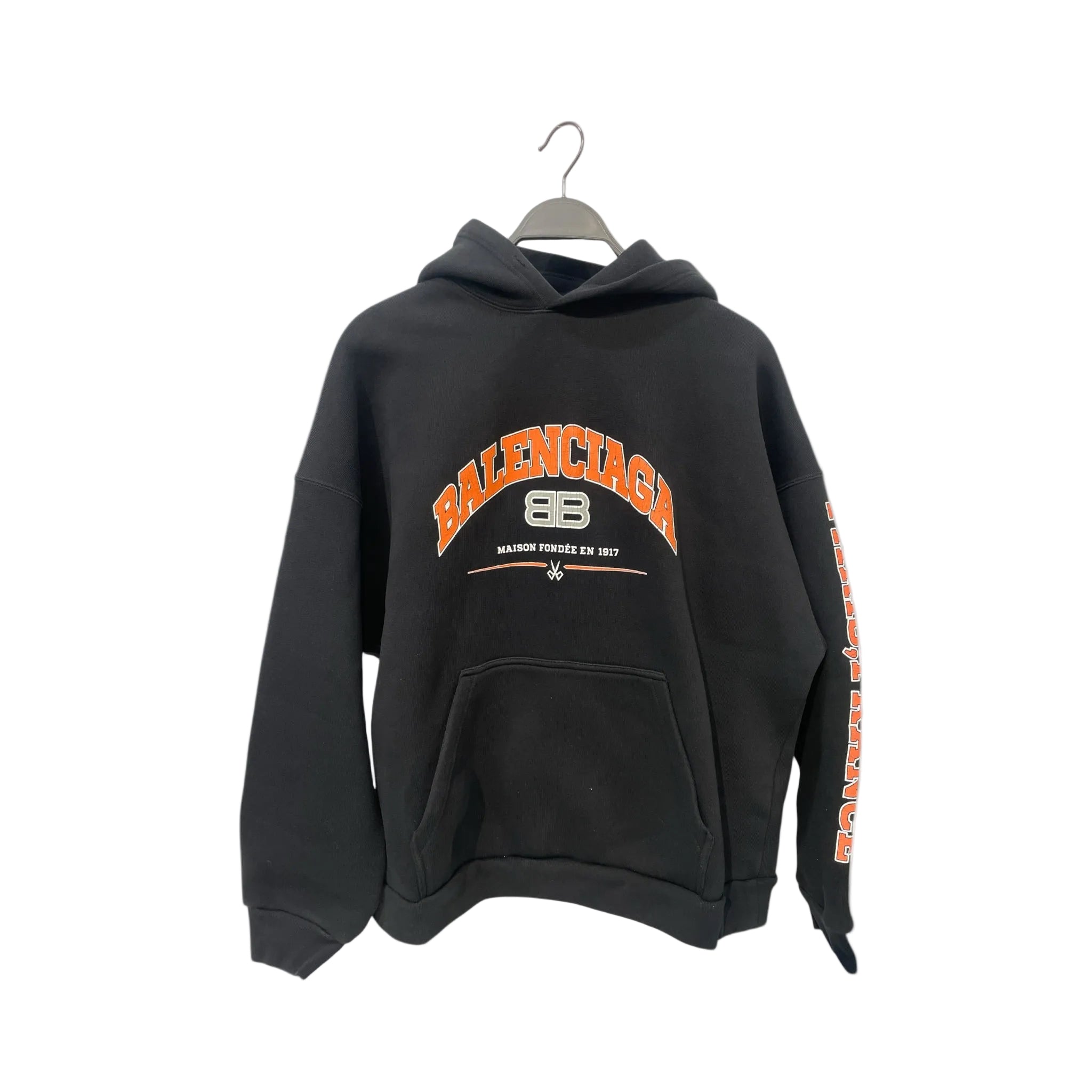 BALENCIAGA/Hoodie/2/Cotton/BLK/Maison Wide fit view 1