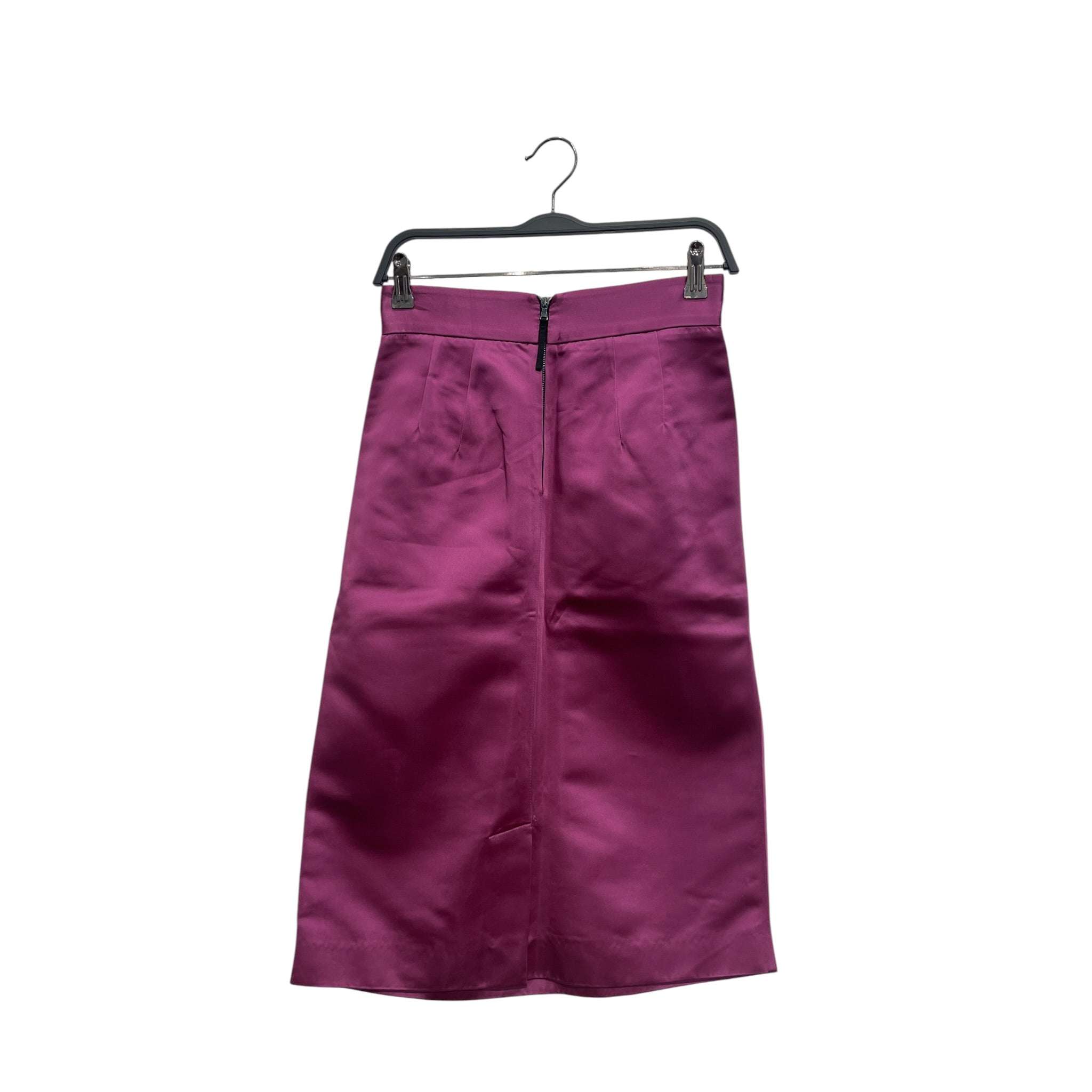 D&G/Long Skirt/42/Polyester/PNK/PLEATED GLOSSY PENCIL SKIRT view 2