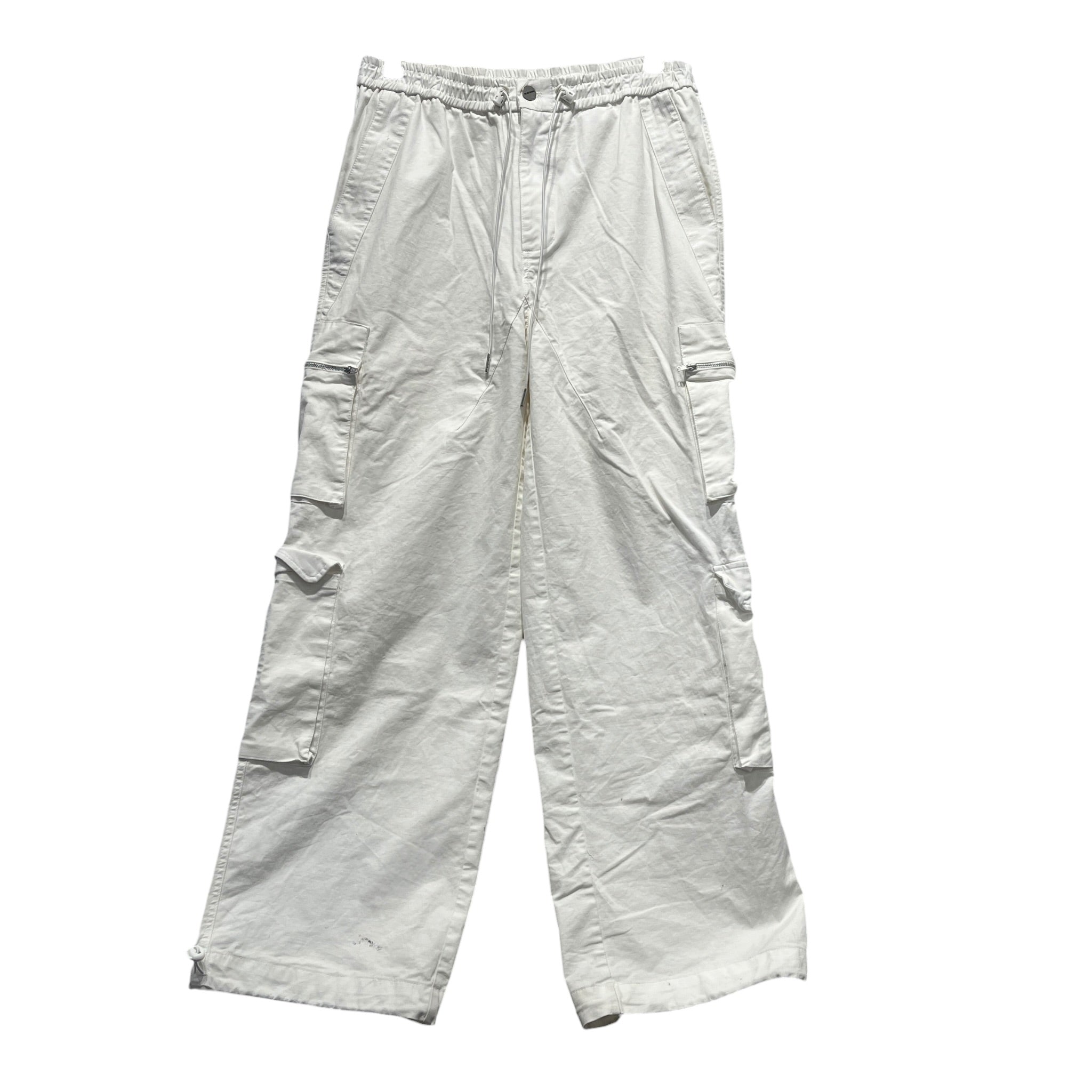 MAVERIK STUDIO/Cargo Pants/L/Cotton/WHT/Button Fly/DRAWSTRING WAIST/ZIPPER POCKET view 1