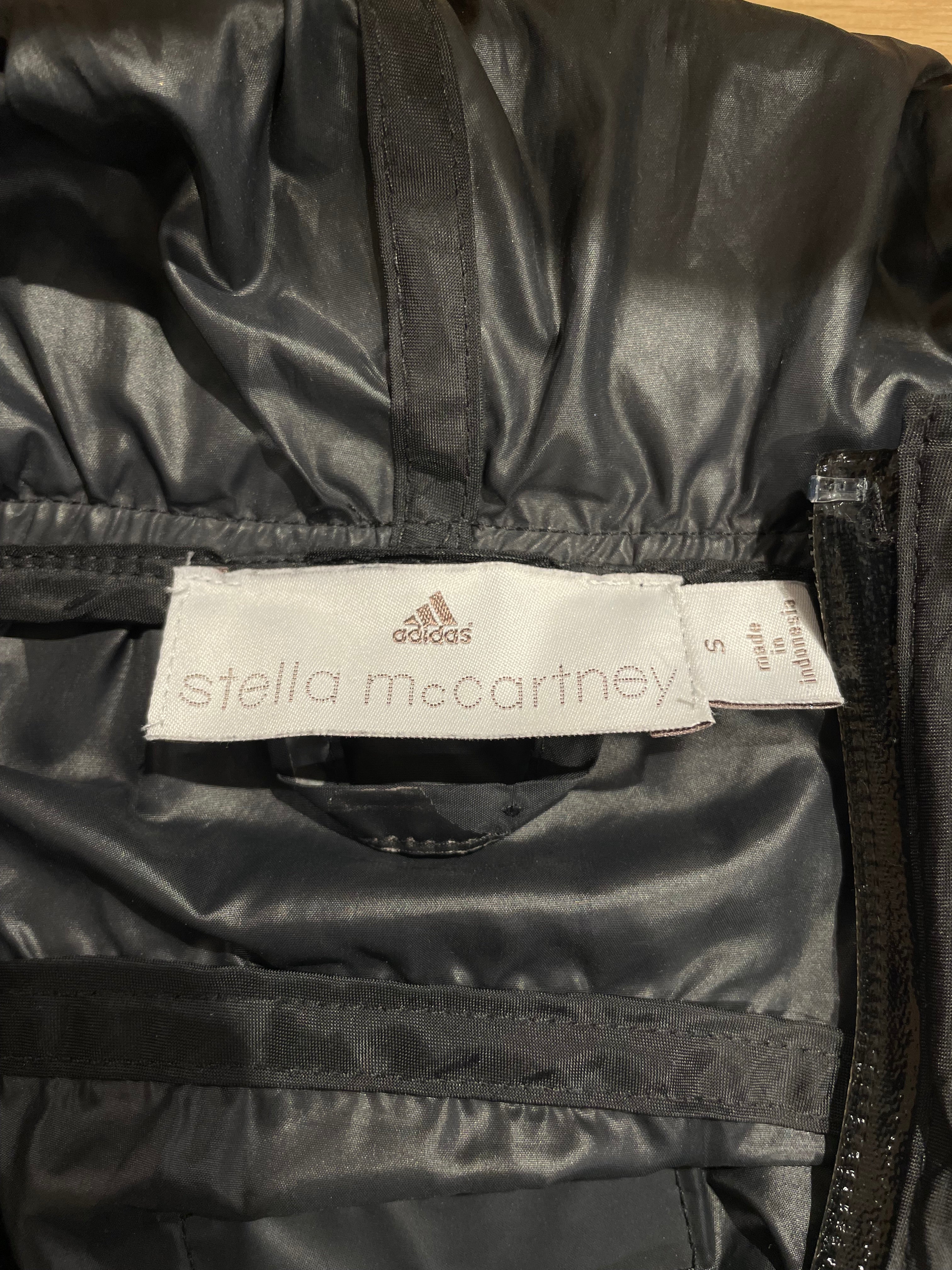 adidas by Stella McCartney/Windbreaker/S/All Over Print/Nylon/BLK/ALL OVER LETTERS view 3