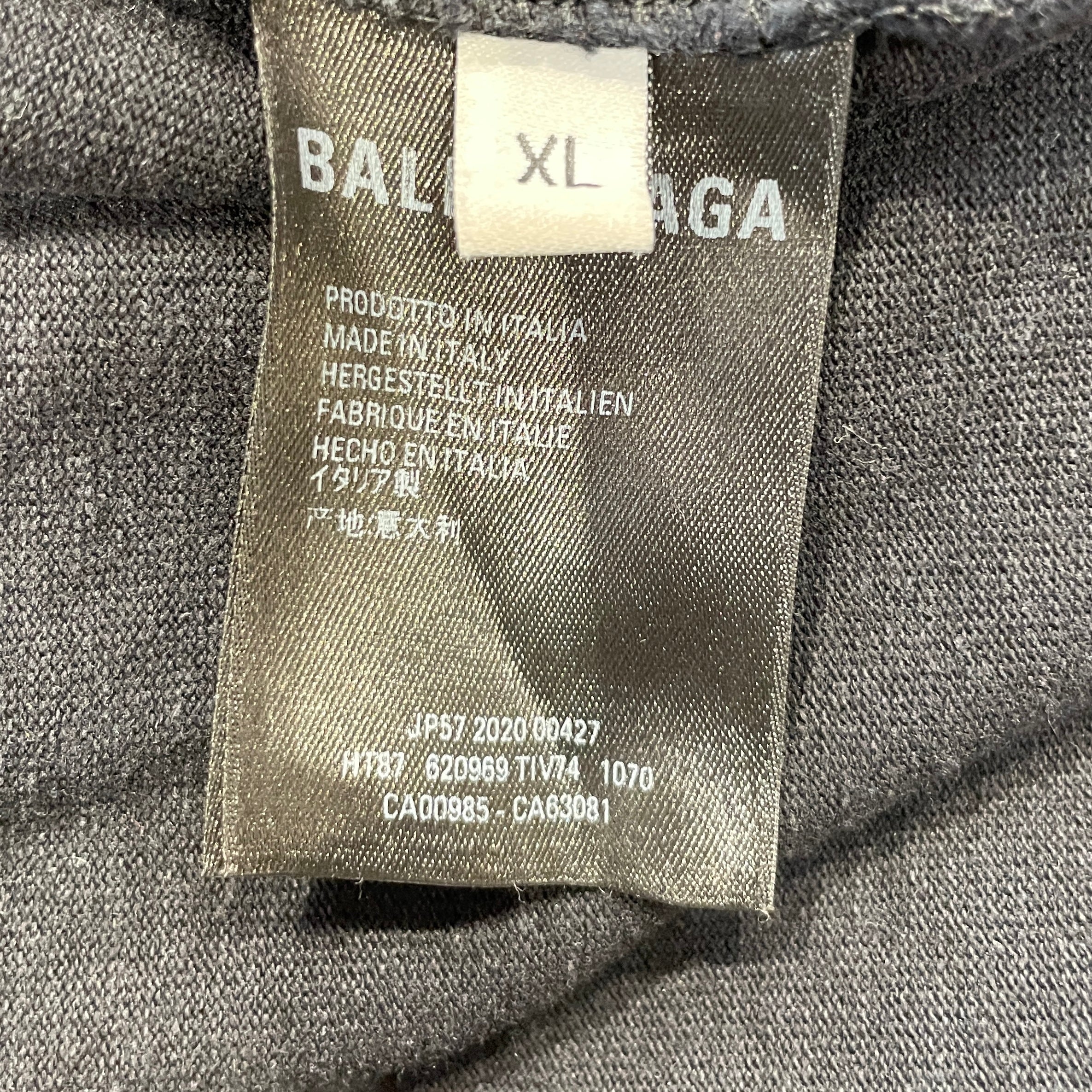 BALENCIAGA/T-Shirt/XL/Cotton/BLK/Graphic/balenciaga crew view 4