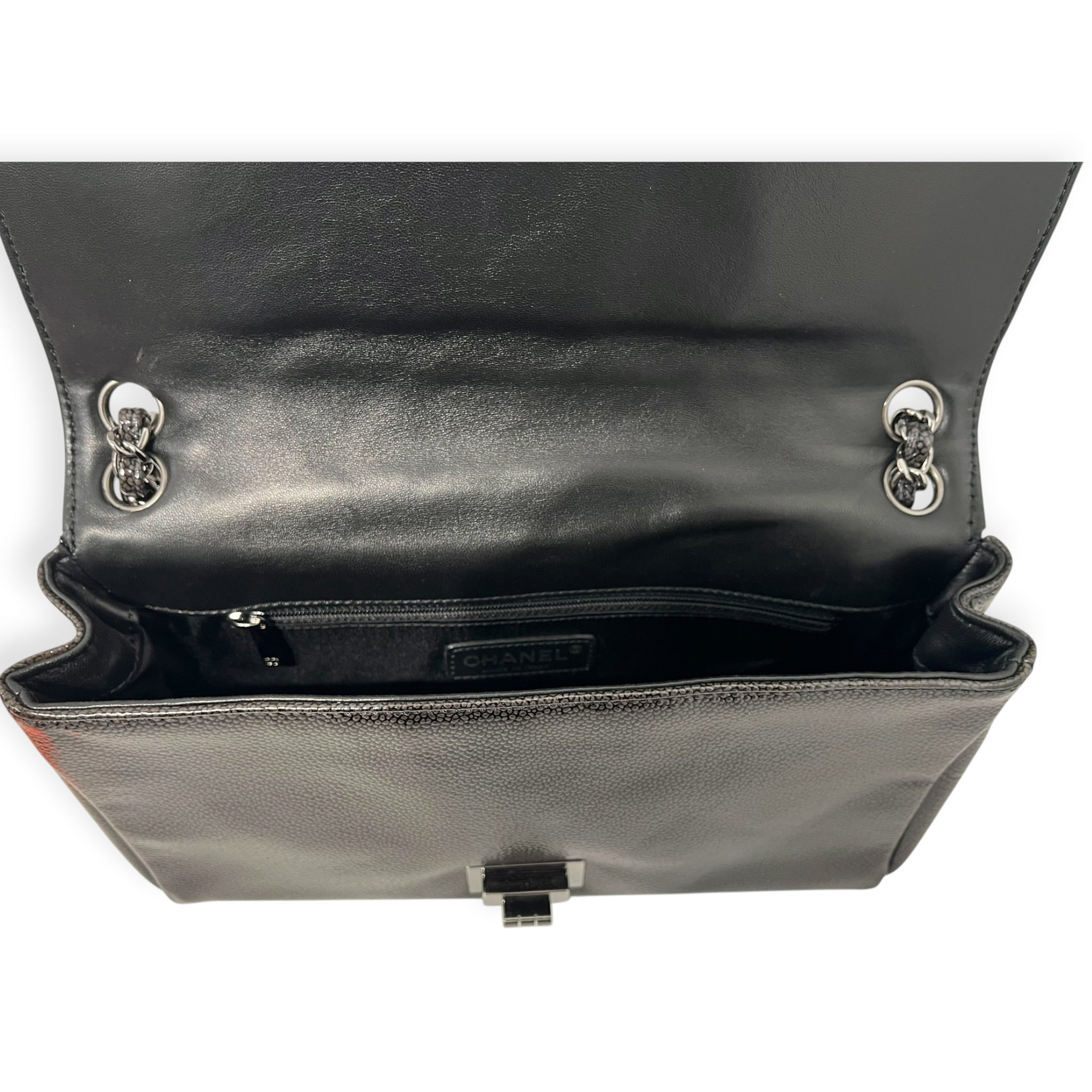 CHANEL/Bag/Leather/BLK/CHANEL CAVIAR REISSUE FLAP BAG view 2