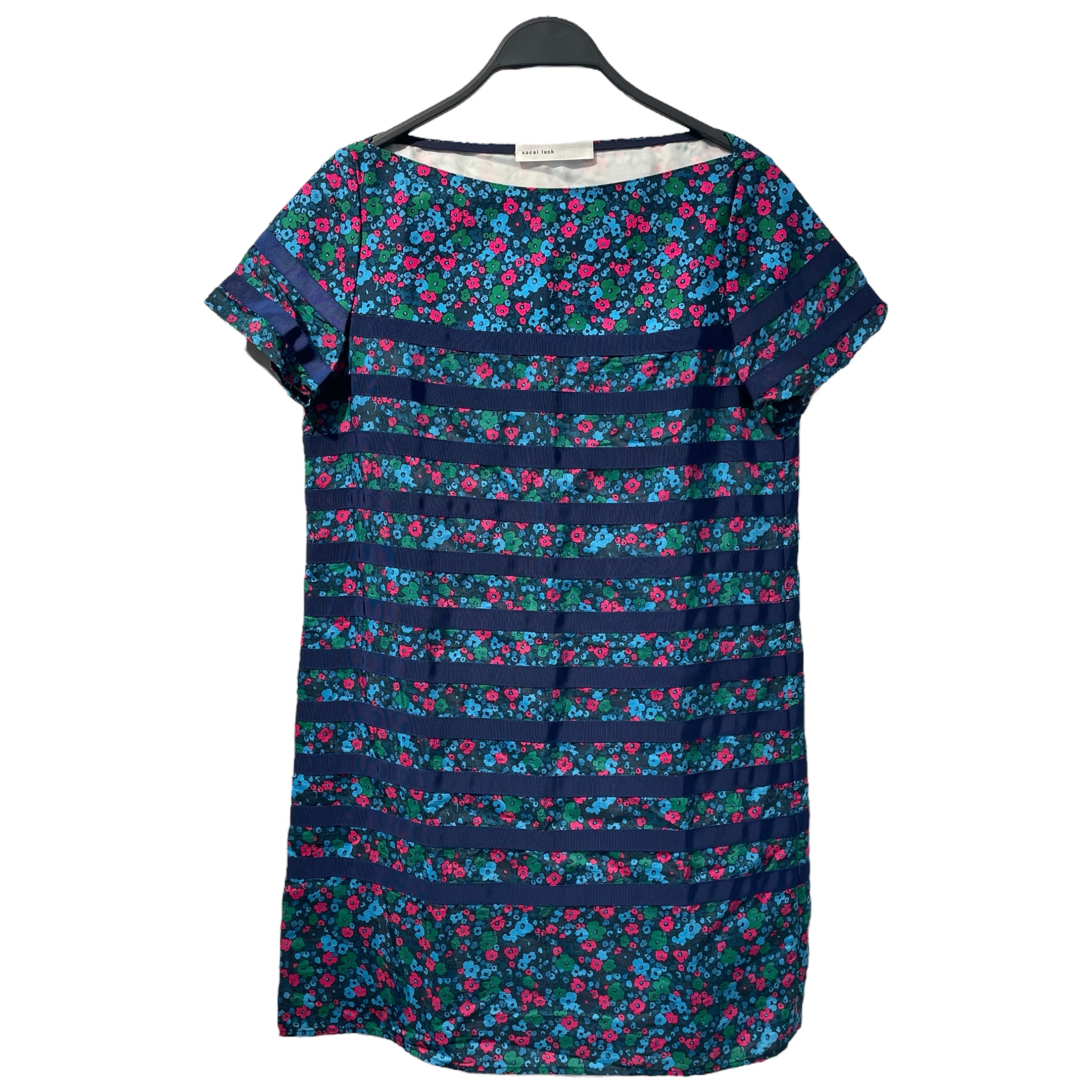 sacai luck/Dress/2/Floral Pattern/Cotton/BLU/FLOWERS view 1
