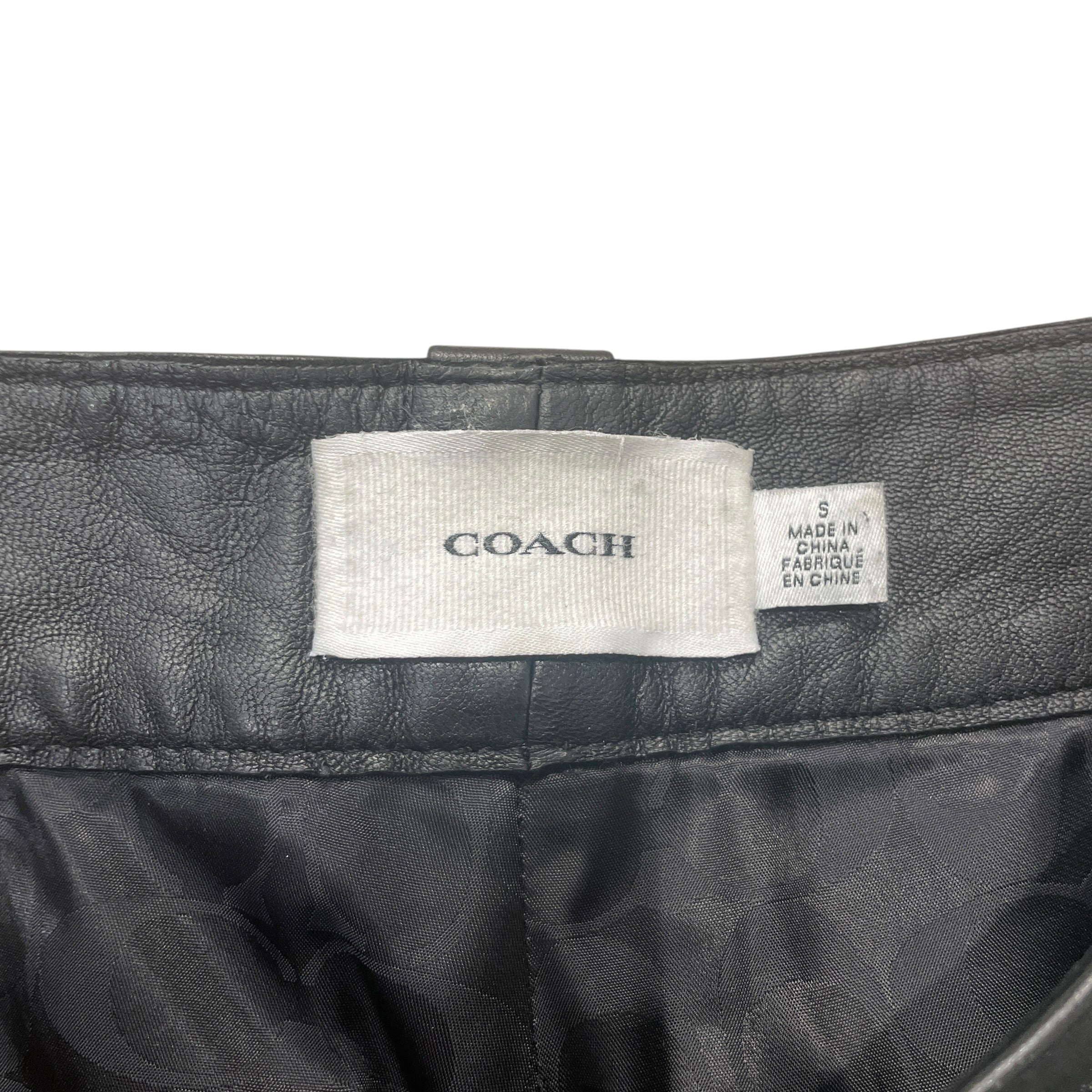 COACH/Shorts/S/Leather/BLK/BELT LOOP RING SHORT view 3