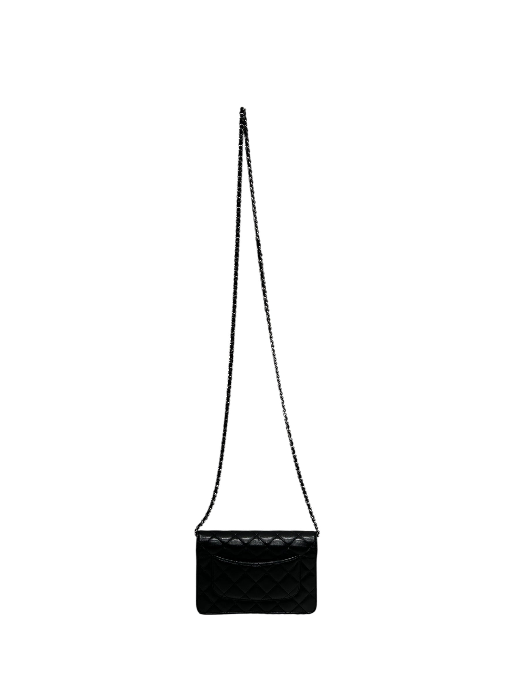 CHANEL/Bag/Leather/BLK/WALLET ON CHAIN view 3