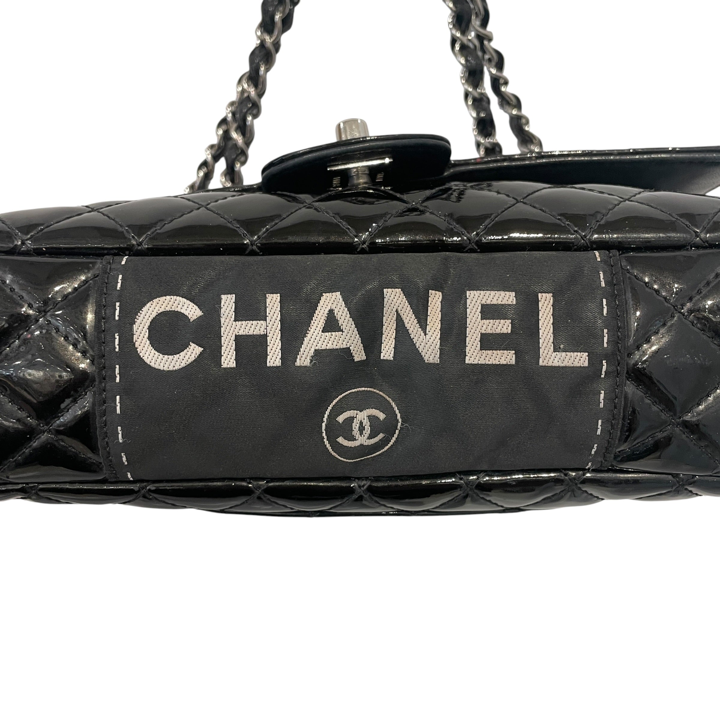 CHANEL/Bag/BLK/2007 PATENT LEATHER FLAP view 3