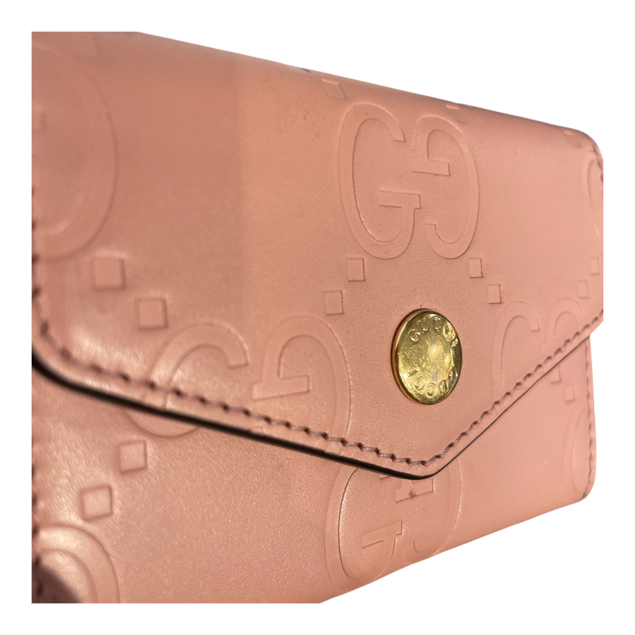 GUCCI/Wallet/Monogram/Leather/PNK/L's/JUMBO GG EMBOSSED WALLET view 6
