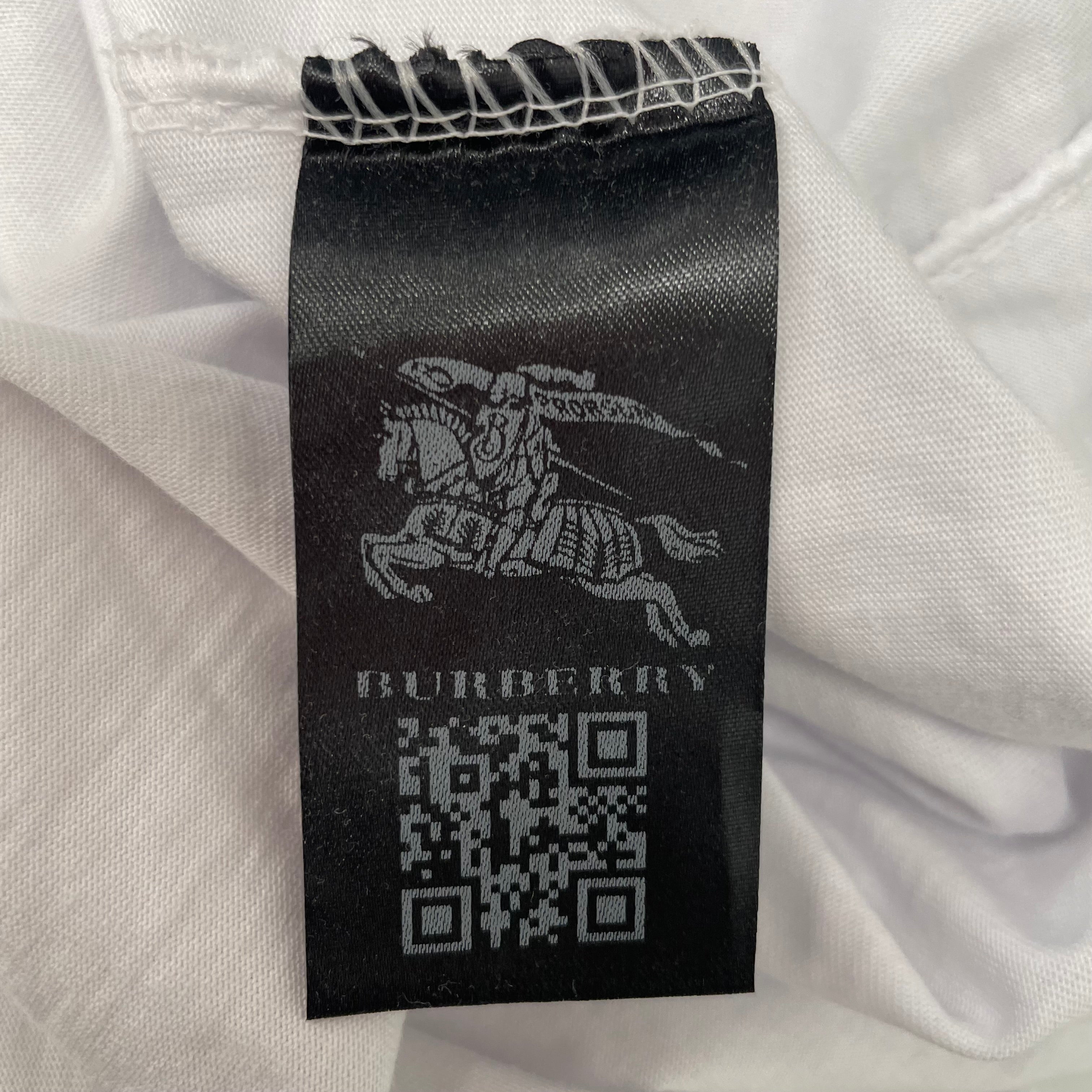 BURBERRY LONDON/T-Shirt/L/Cotton/WHT/HORSEWARRIORSTICH view 4