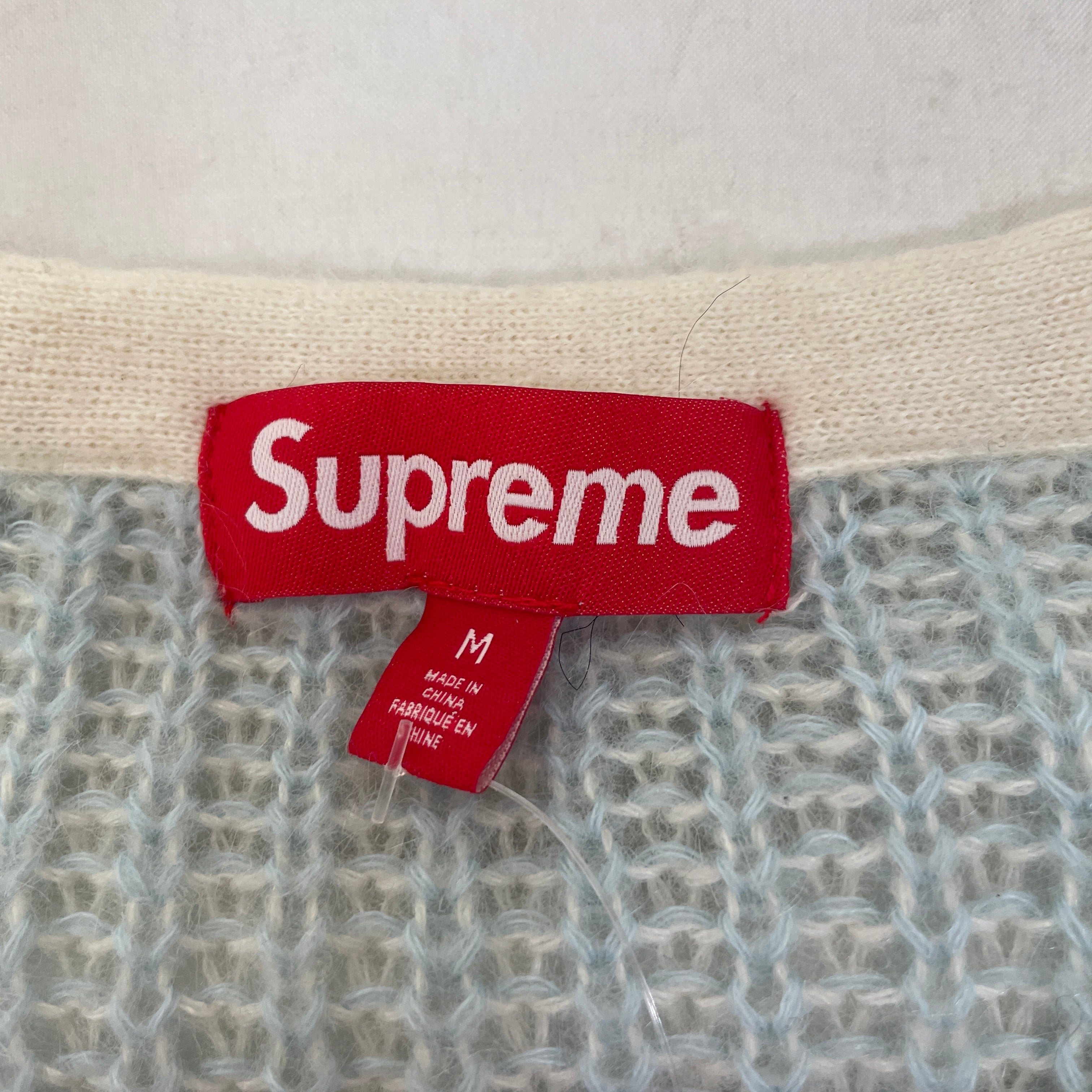 Supreme/Cardigan/M/Border/Mohair/BLU/2-Tone Mohair Cardigan view 3