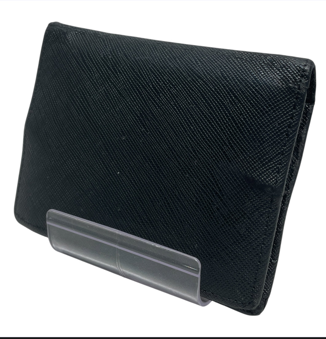 PRADA/Bifold Wallet/Leather/BLK/M's/SAFFIANO view 3