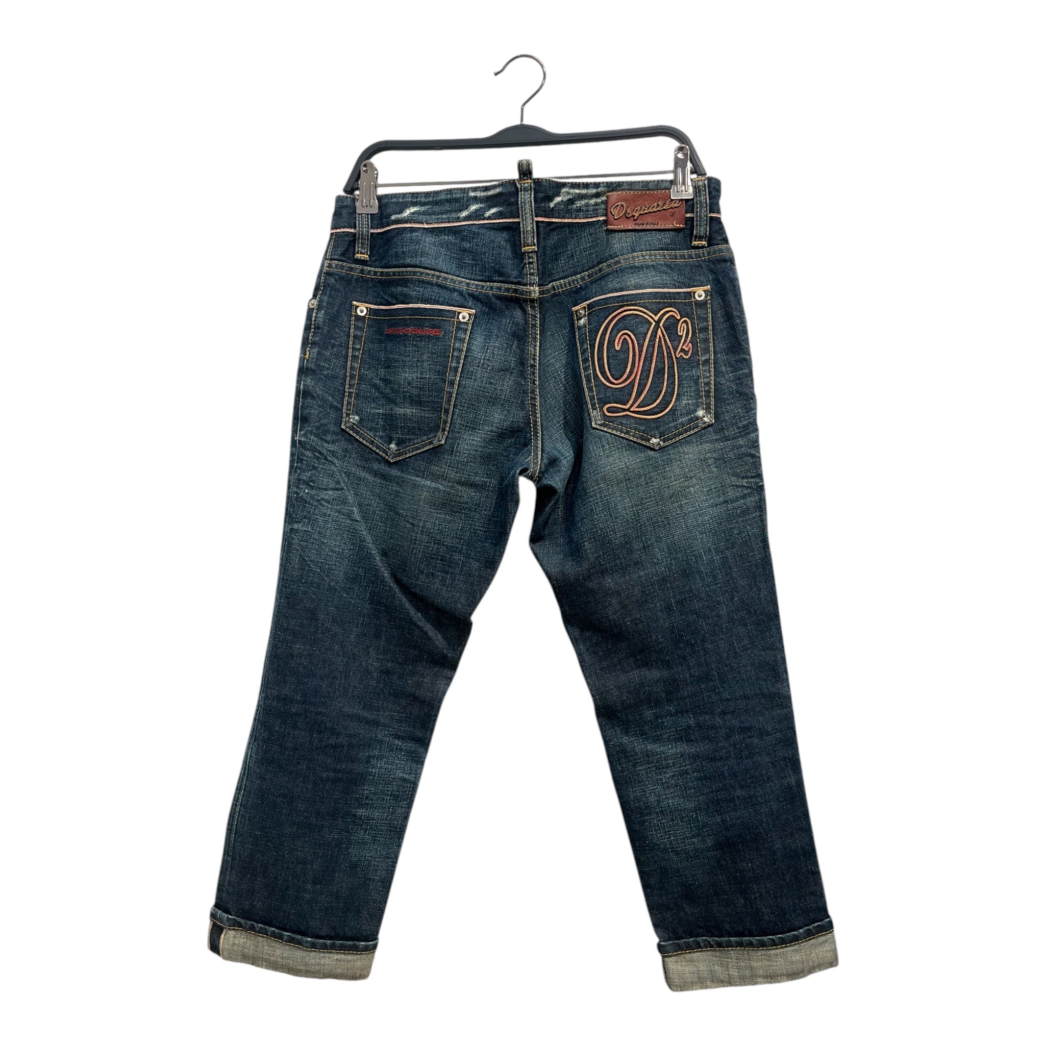 DSQUARED2/Cropped Pants/42/Cotton/BLU/selvidge view 2