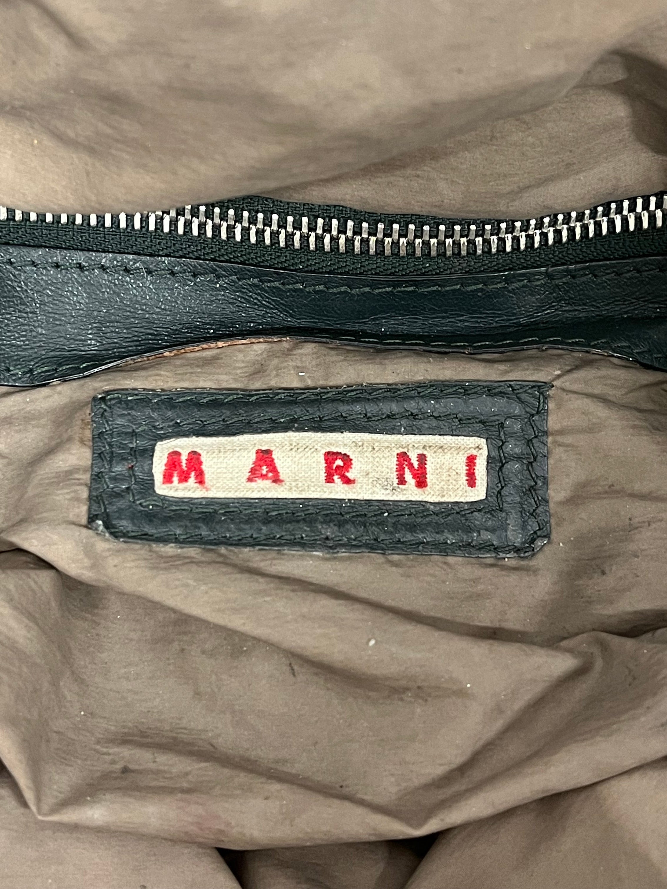 MARNI/Bag/Leather/GRN/cinch pouch puffed leather view 8