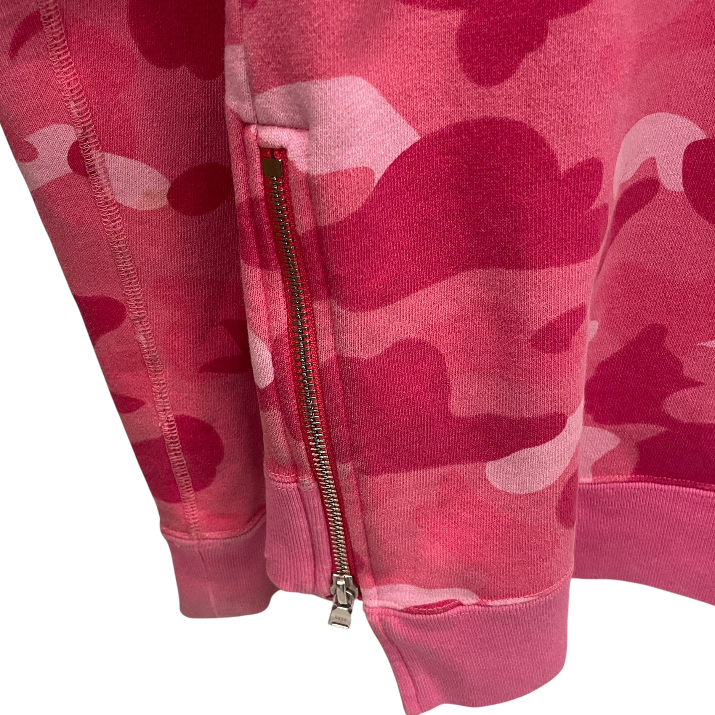 A BATHING APE/Zip Up Hoodie/XS/Camouflage/Cotton/PNK/FULL ZIP/SIDE ZIPS view 7