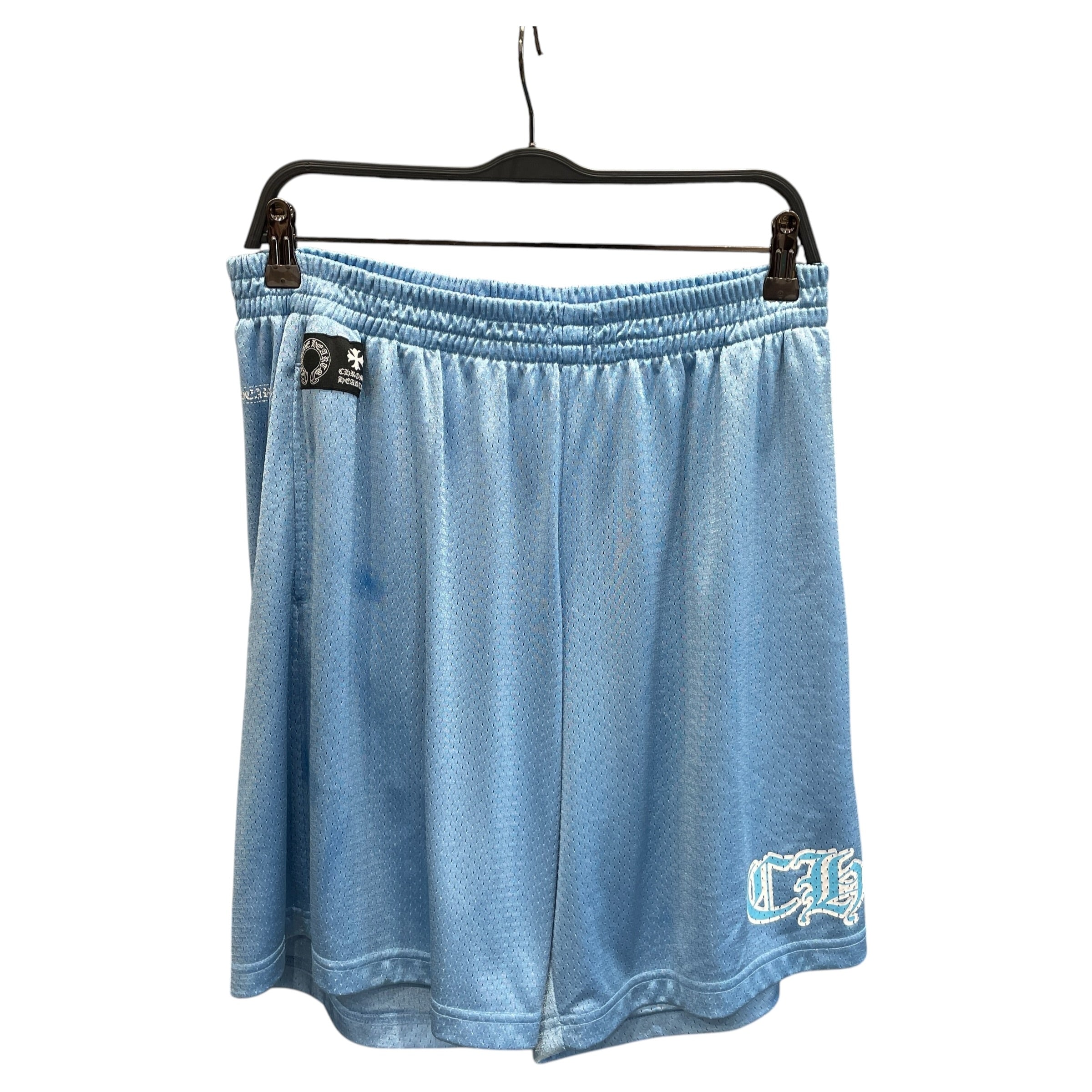 CHROME HEARTS/Shorts/XXL/Polyester/BLU/Graphic/BASKETBALL SHORT, BOTTOM LOGO view 1