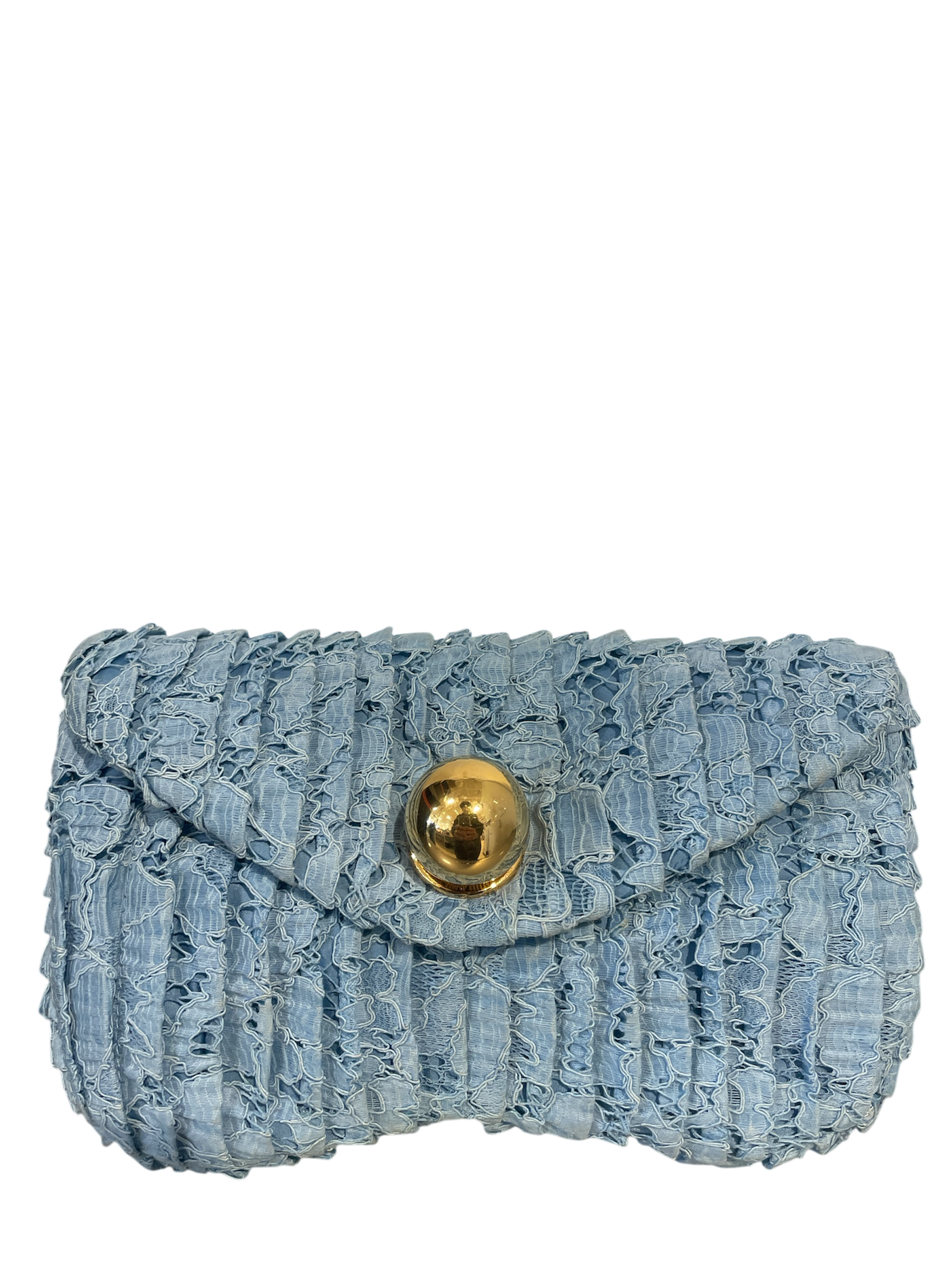 MIU MIU/Clutch Bag/Floral Pattern/BLU/BLUE LACE CLUTCH BAG view 1