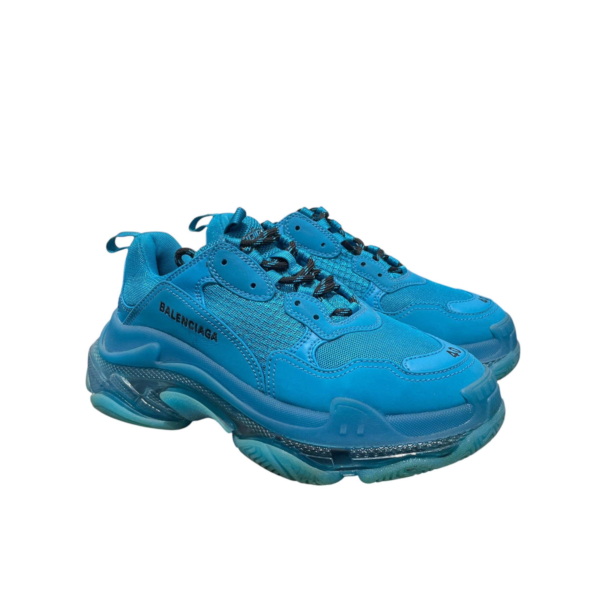 BALENCIAGA/Low-Sneakers/EU 40/BLU/TRIPLE S ALL BLU view 1