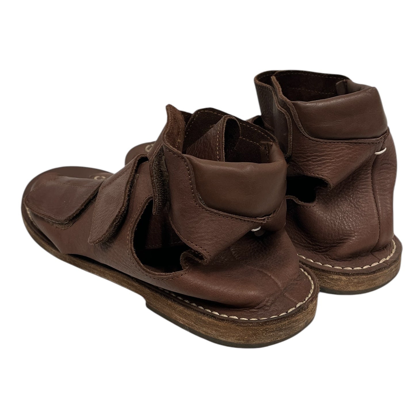 Maison Margiela/Sandals/US 12/Leather/BRW/Jesus Sandal view 2