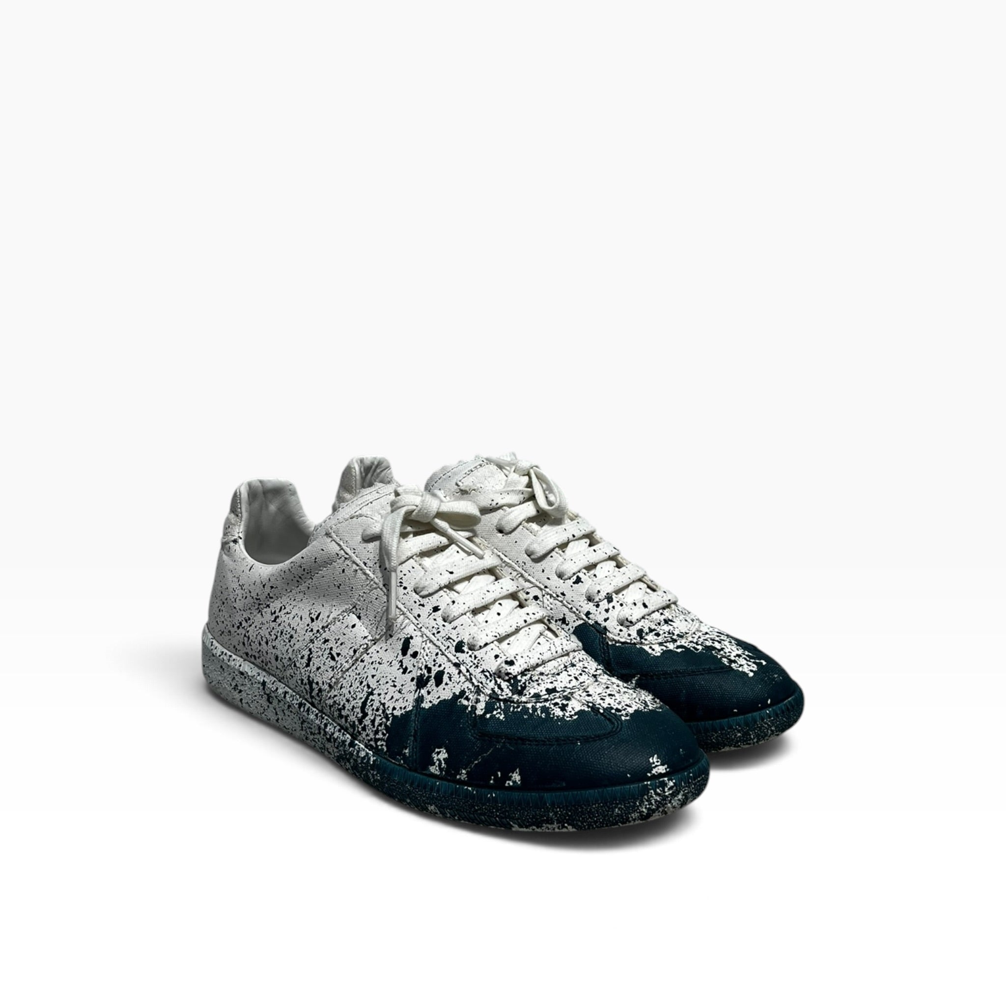 Maison Margiela/Low-Sneakers/EU 44/WHT/Margiela Replica paint splatte view 1