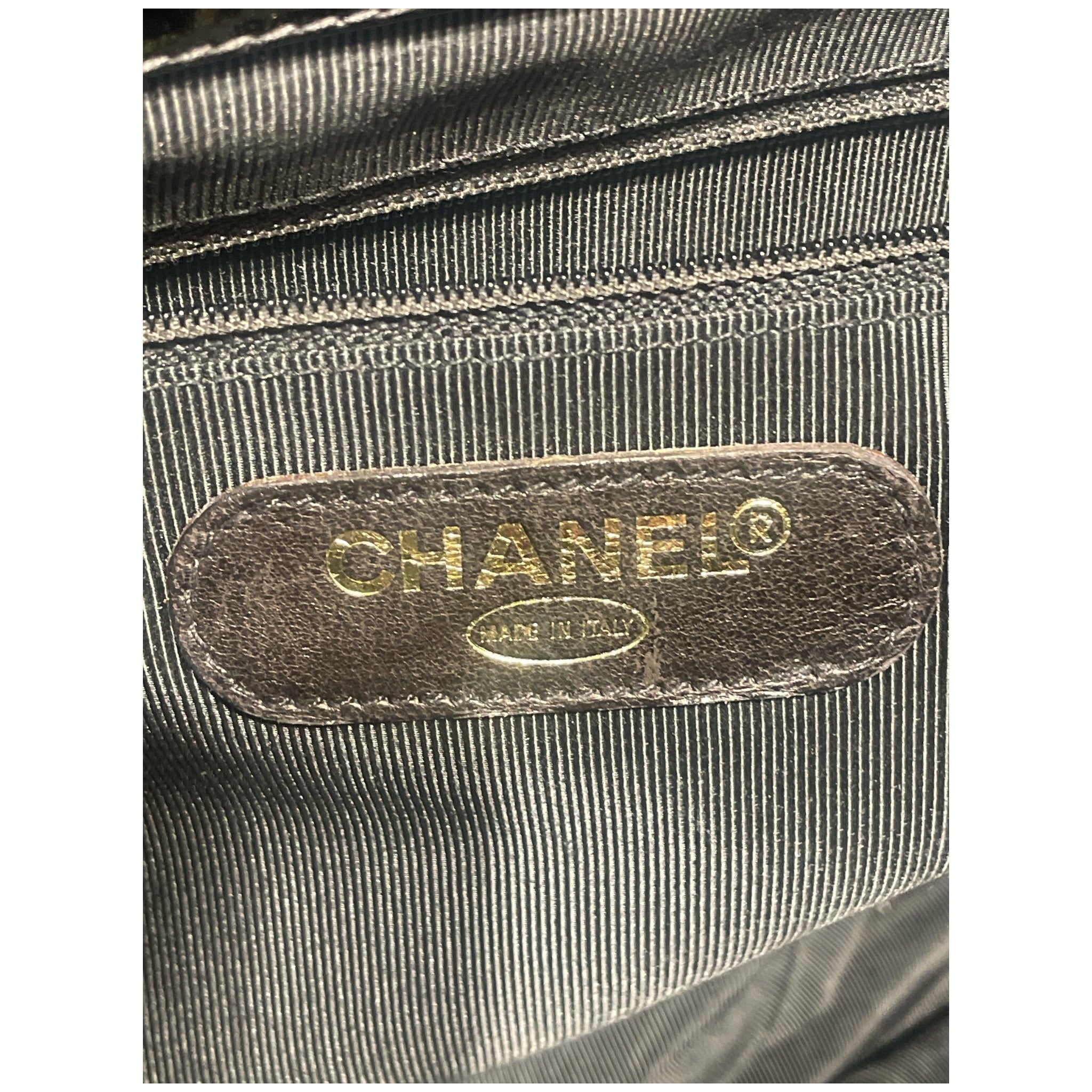 CHANEL/Tote Bag/Leather/BLK/Patented Weekender Tote Bag view 4