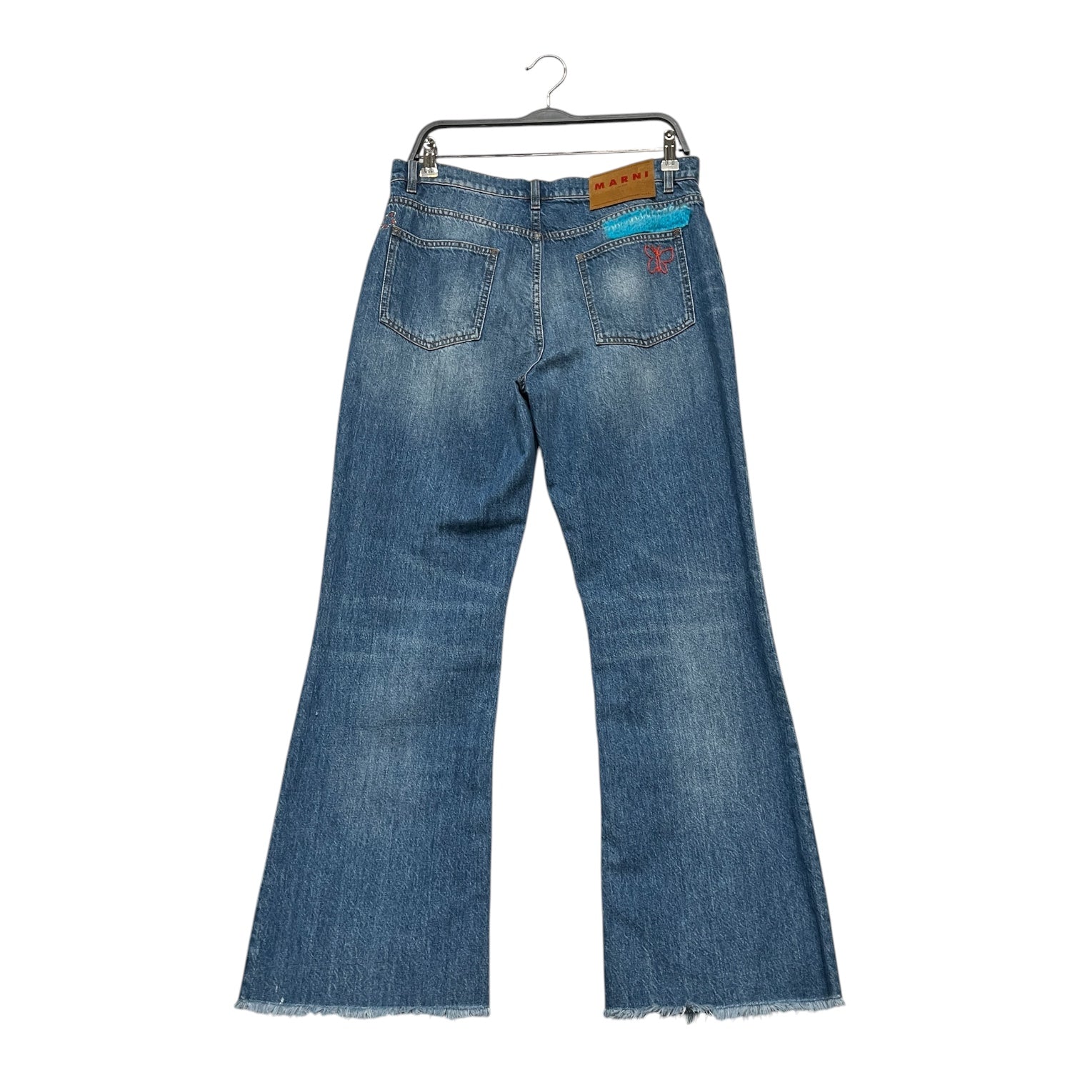 MARNI/Straight Pants/44/Denim/BLU/MOHAIR PANEL view 2