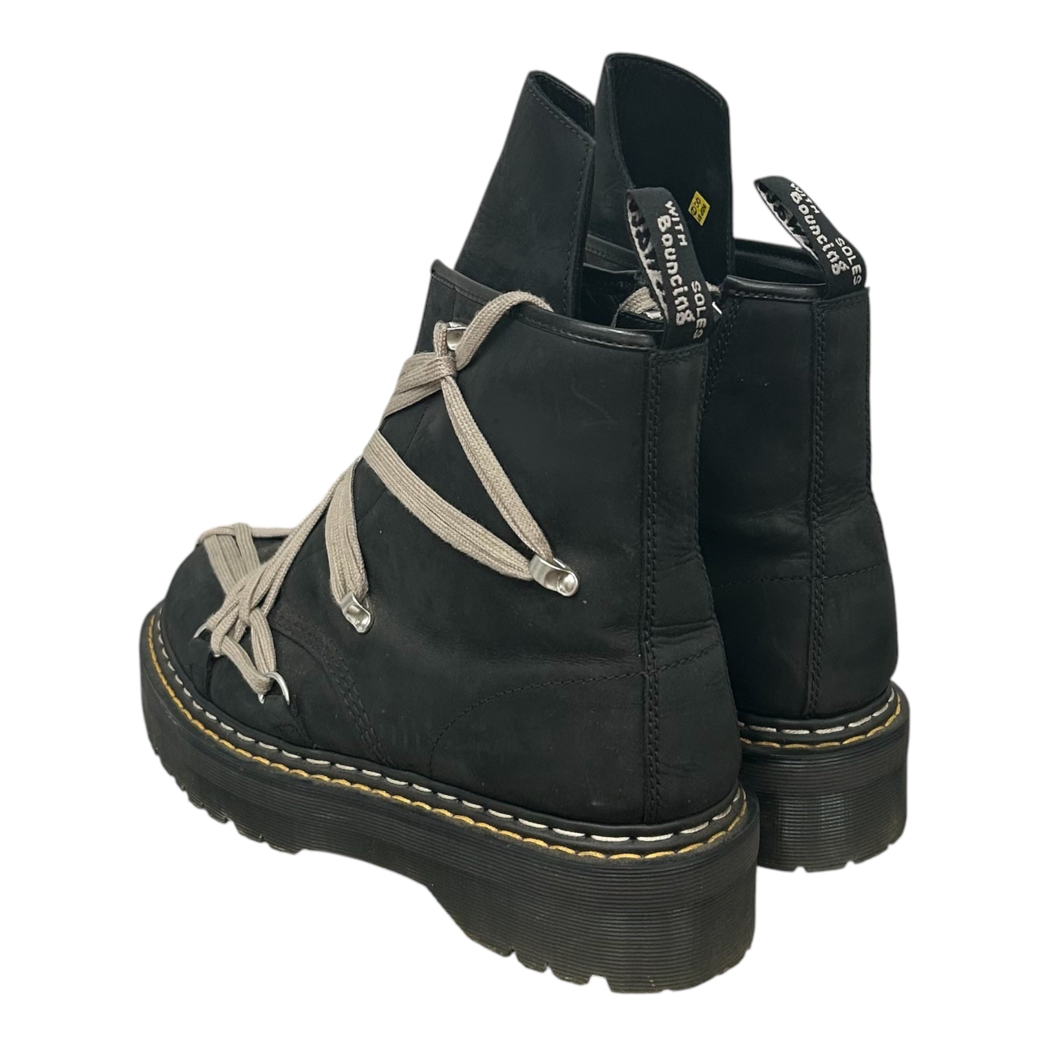 Dr.Martens/Rick Owens/Boots/US 13/Suede/BLK/Megalace Quad RO view 2