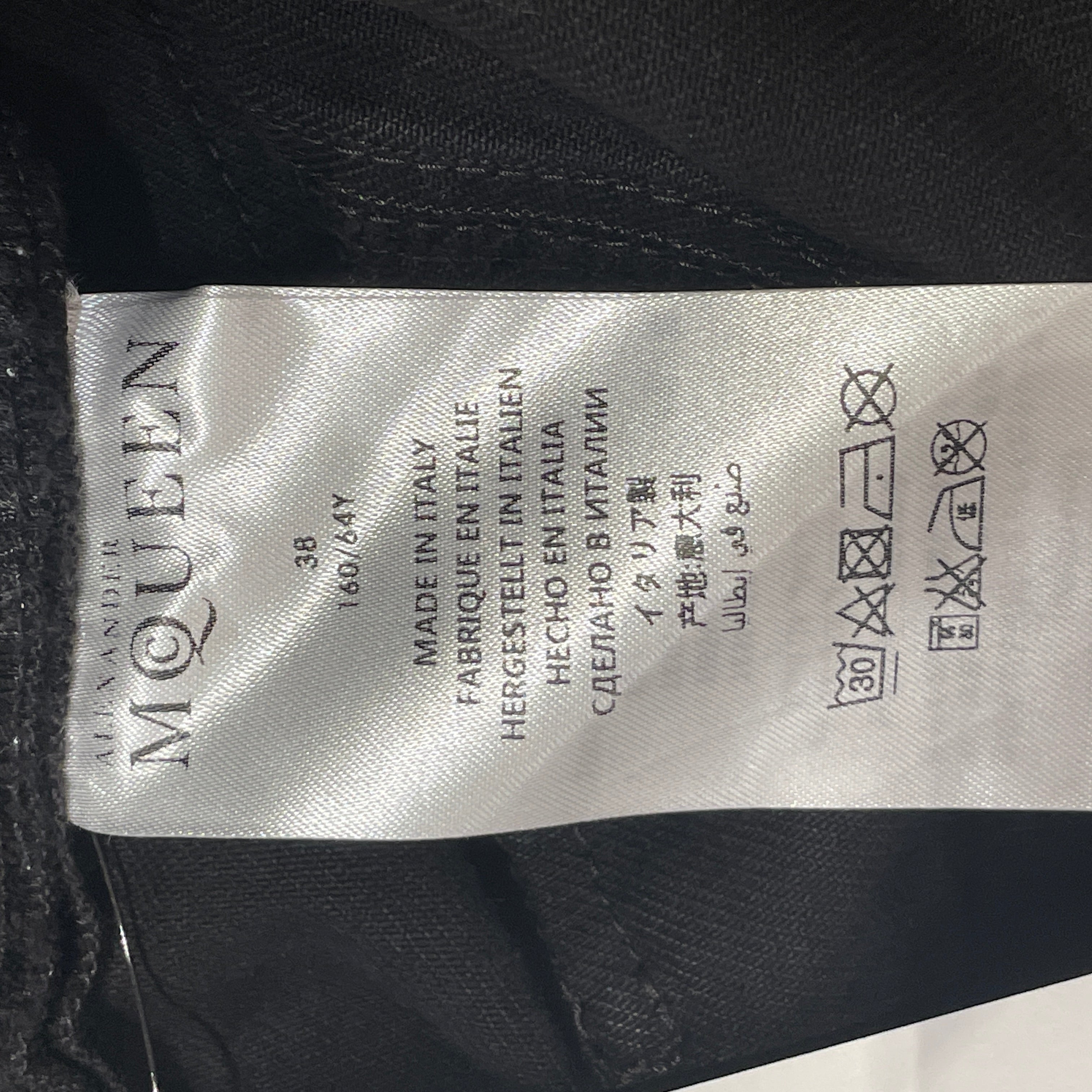 Alexander McQueen/Bootcut Pants/38/Denim/BLK/PANELED FLARE JEANS view 4