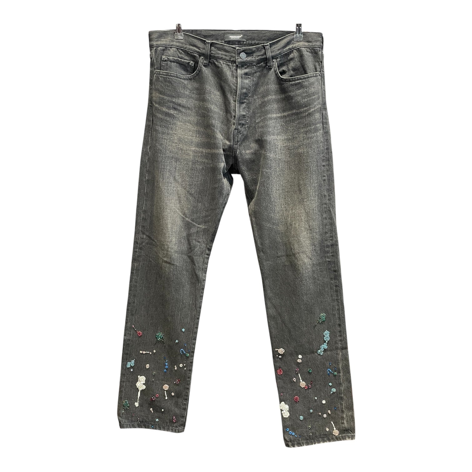 UNDERCOVER/Straight Pants/5/Denim/BLK/JUN TAKAHASHI EMBELLISHED view 1