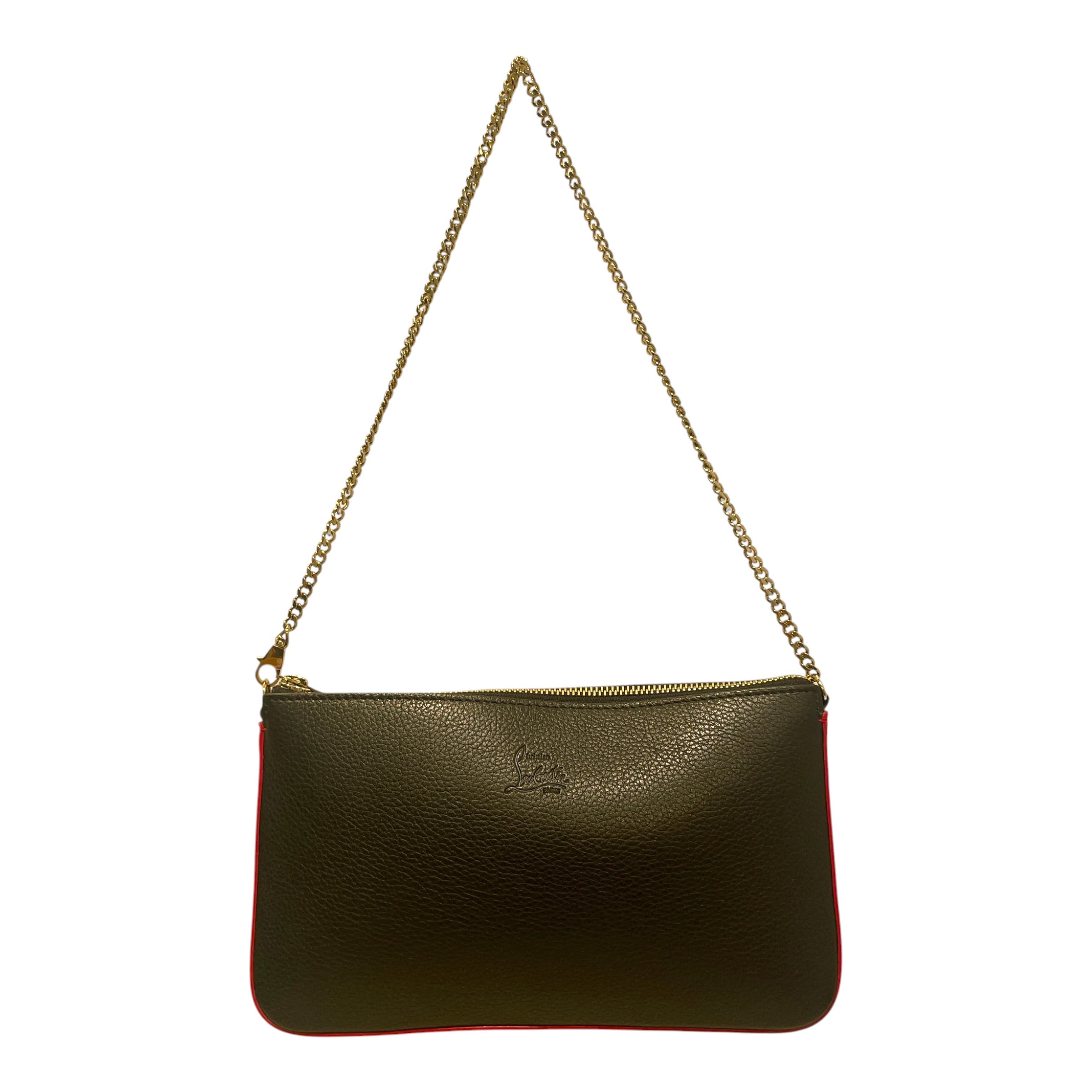 Christian Louboutin/Hand Bag/Leather/BLK/Loubila Leather Pouch Bag view 1