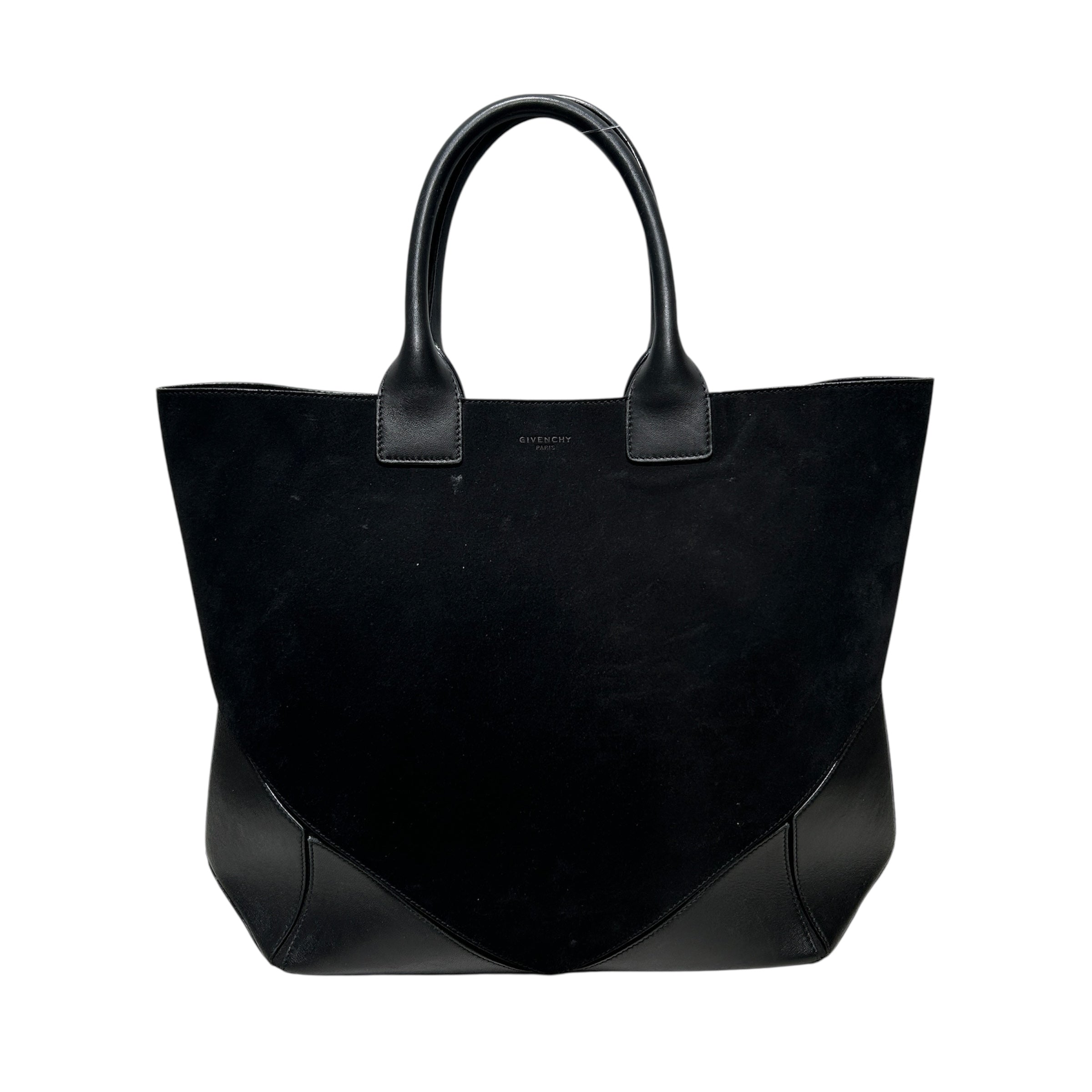 GIVENCHY/Tote Bag/Suede/BLK/SUEDE & LEATH TOTE LEATH HANDL view 1