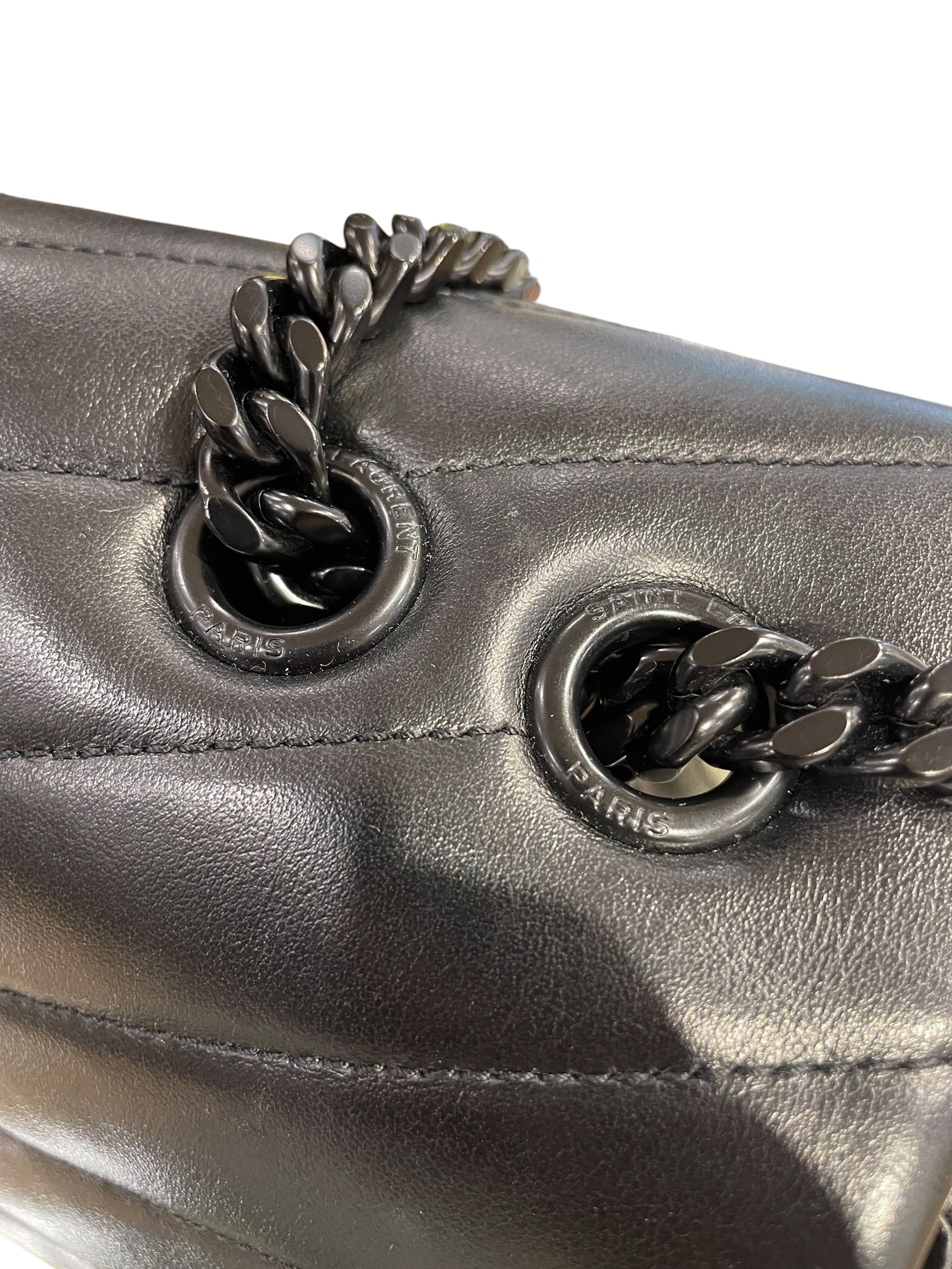 YVES SAINT LAURENT/Cross Body Bag/Leather/BLK/LG Loulou Quilted BLK Hardware view 11