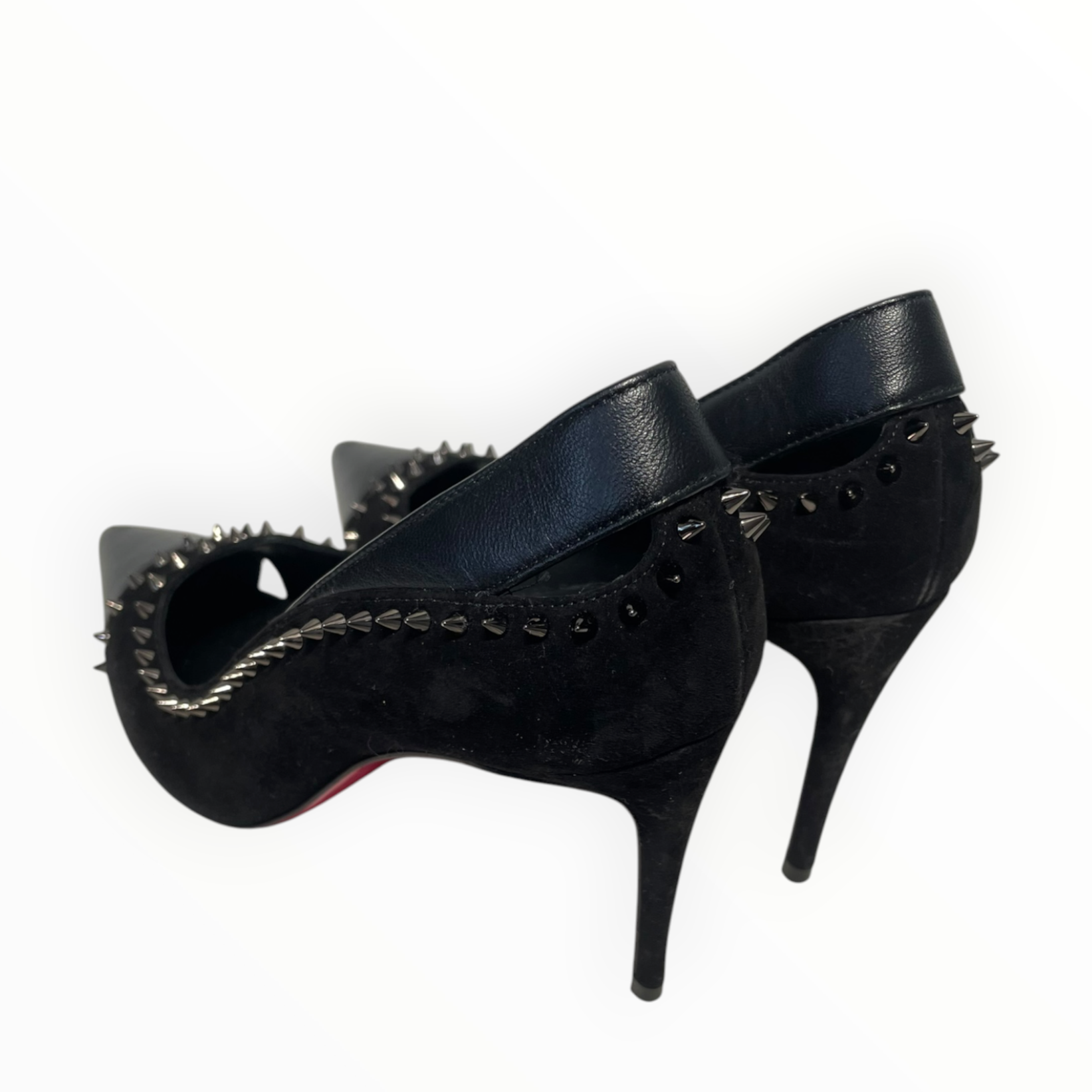 Christian Louboutin/Heels/EU 36.5/Suede/BLK/STUDDED view 2