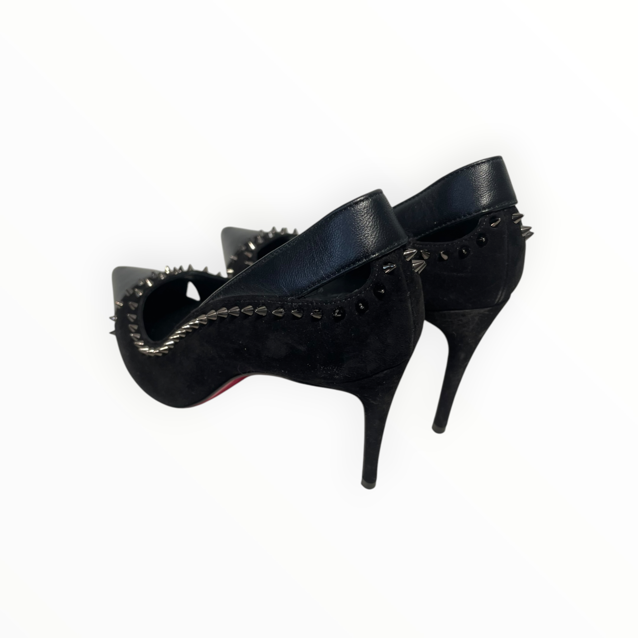 Christian Louboutin/Heels/EU 36.5/Suede/BLK/STUDDED view 2