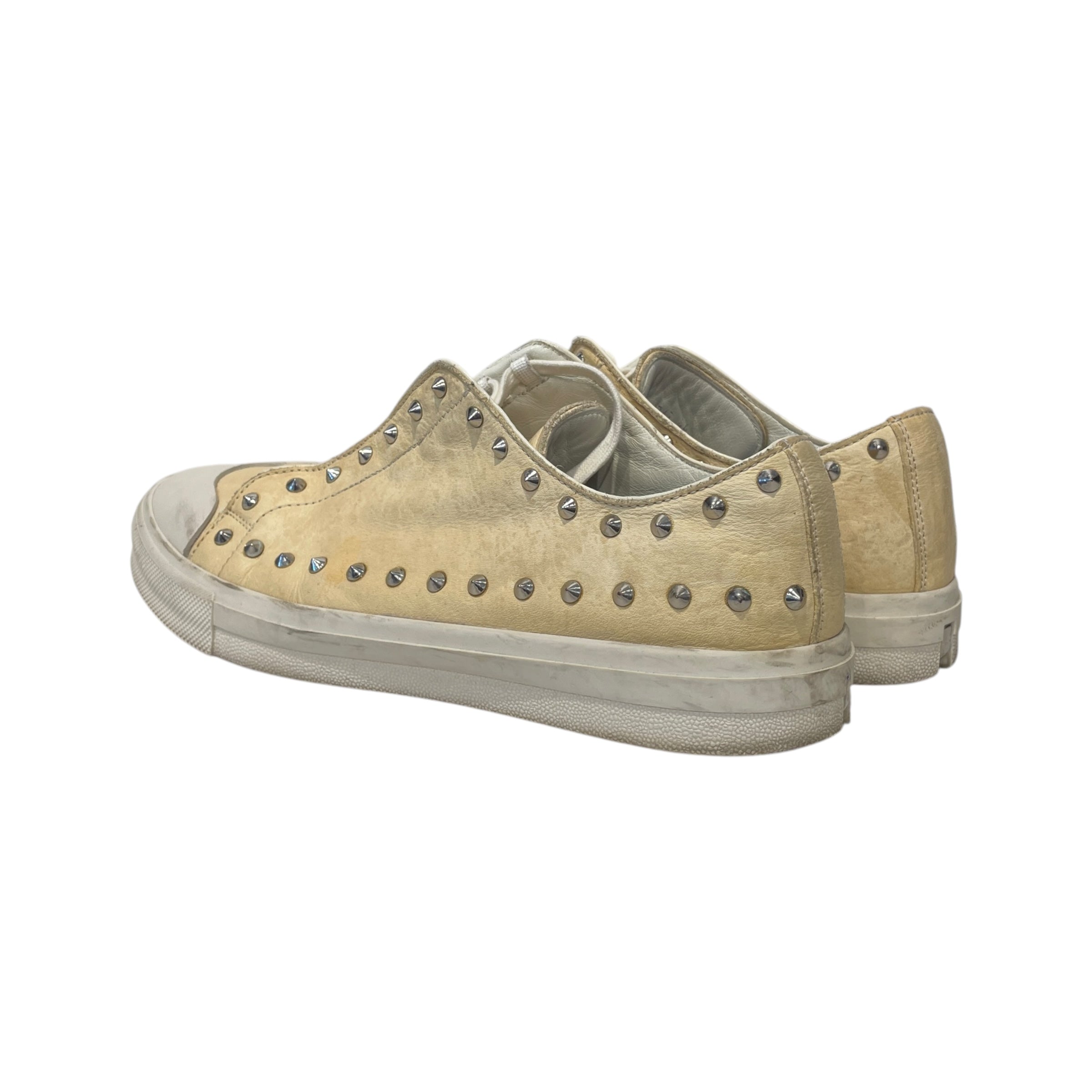 Alexander McQueen/Low-Sneakers/EU 44/Leather/CRM/STUDDED/RICK view 2