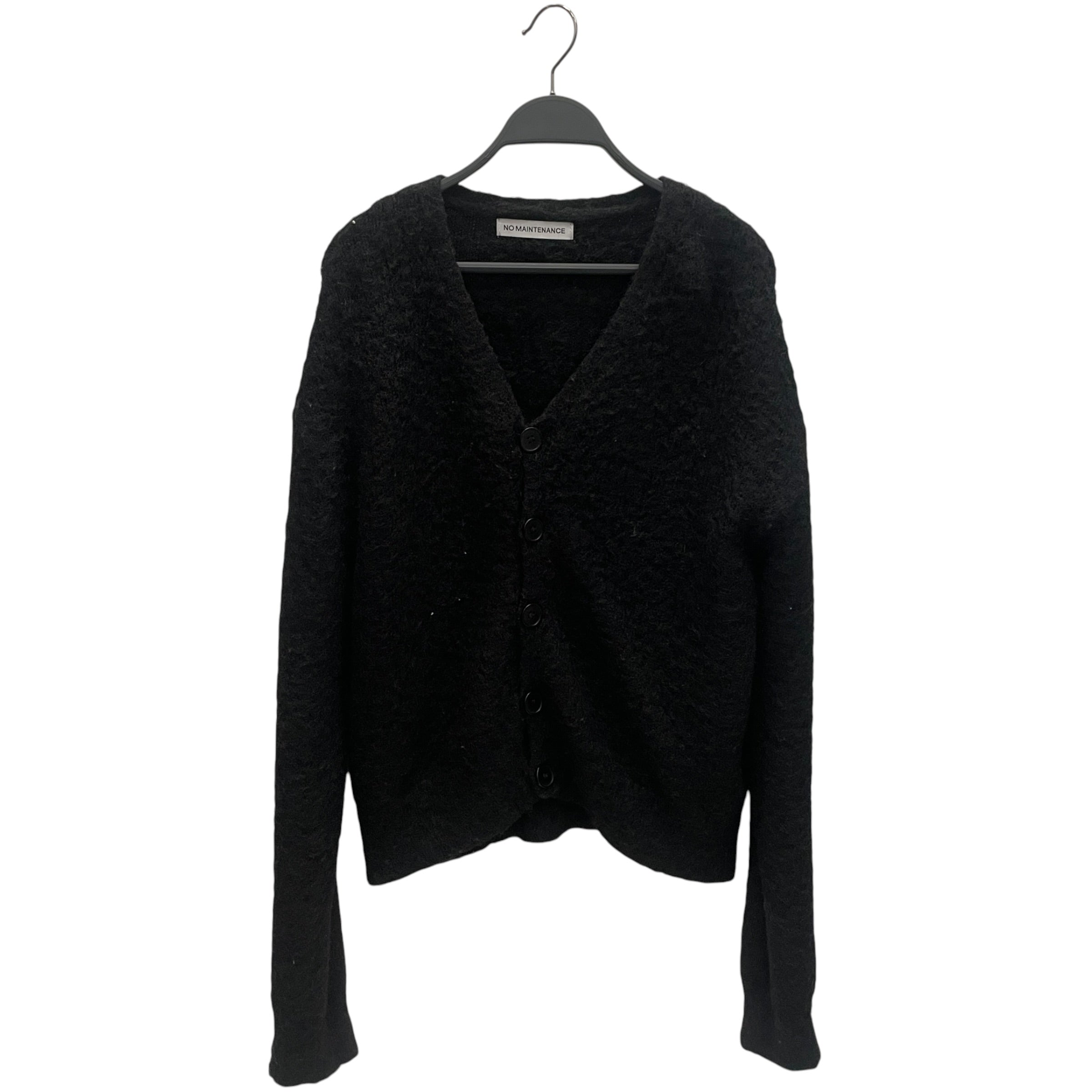 no maintenance/Cardigan/S/Cotton/BLK/ view 1