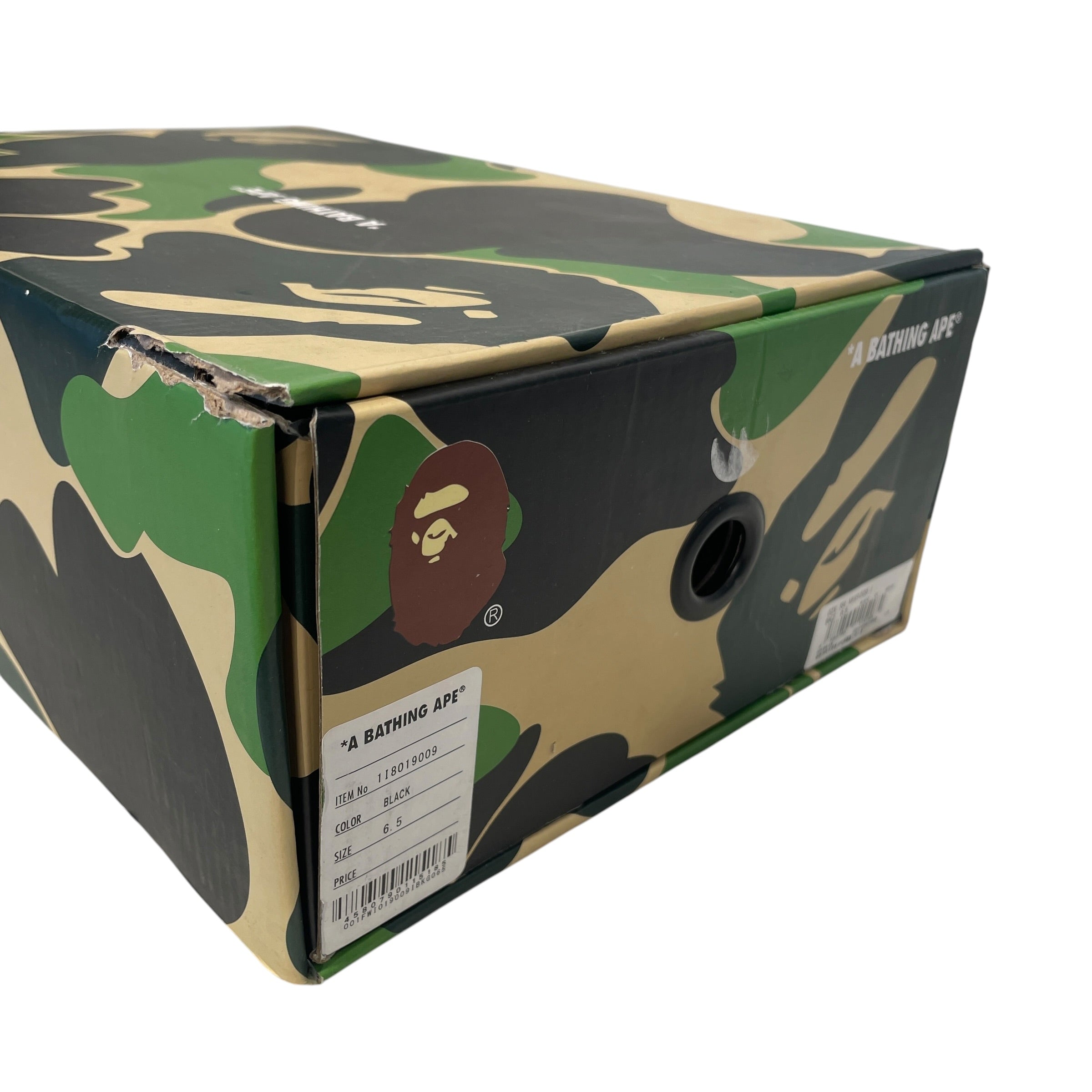 BAPE STA!/Low-Sneakers/US 6.5/All Over Print/Leather/BEG/PAINTSPLATTER view 4