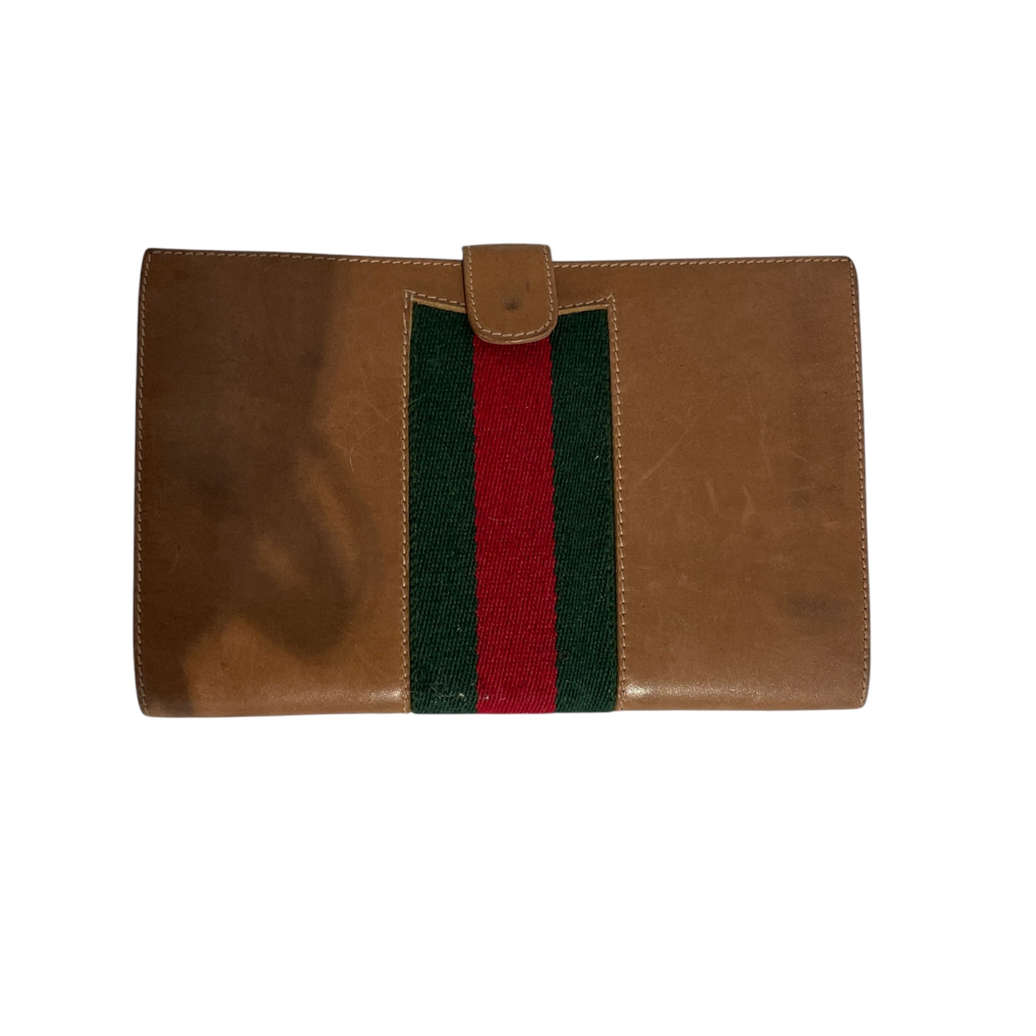 GUCCI/Pass Case/Leather/BRW/M's/Passport Holder, Front Stripe view 1