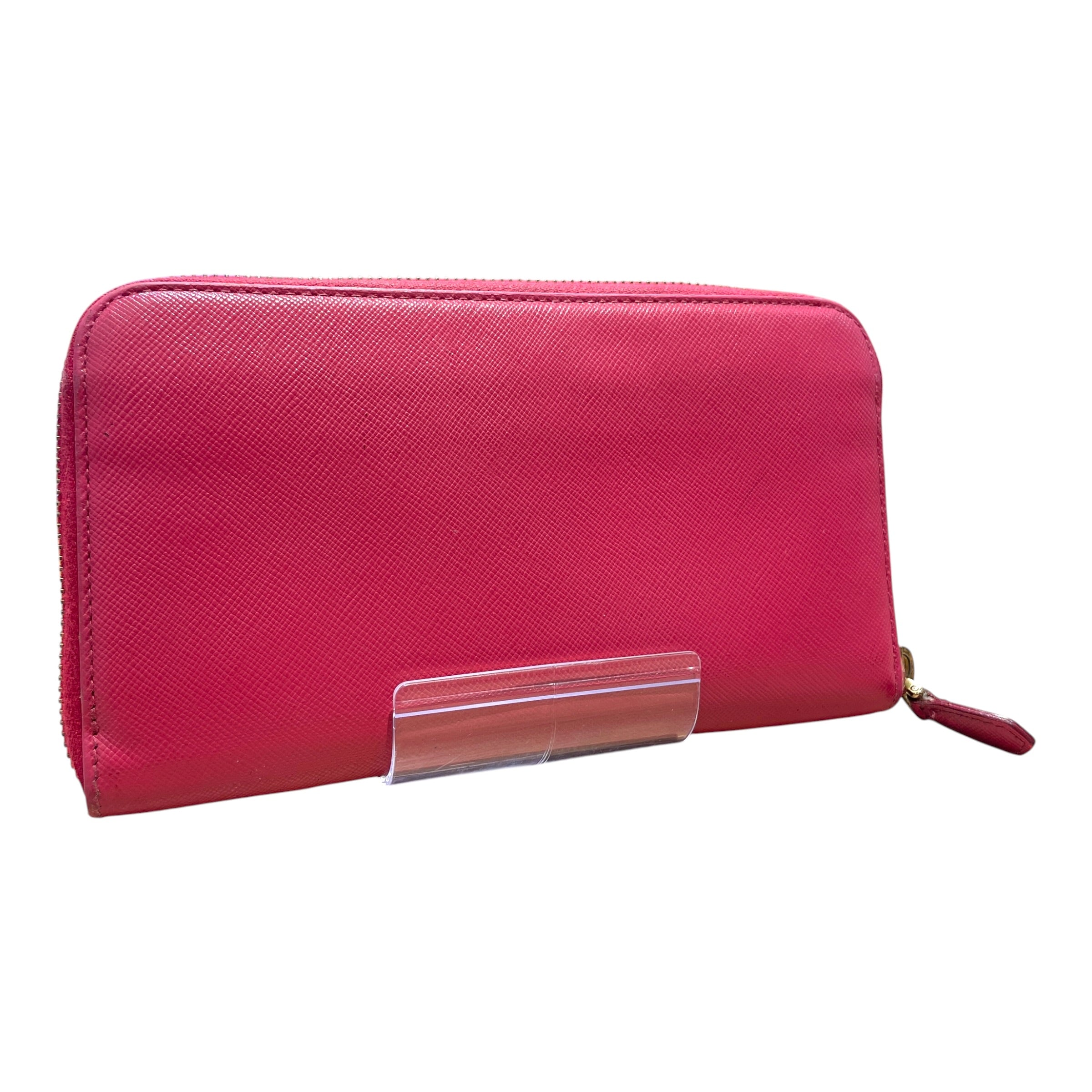 PRADA/Long Wallet/Leather/PNK/L's/Safiano Leather Wallet view 2