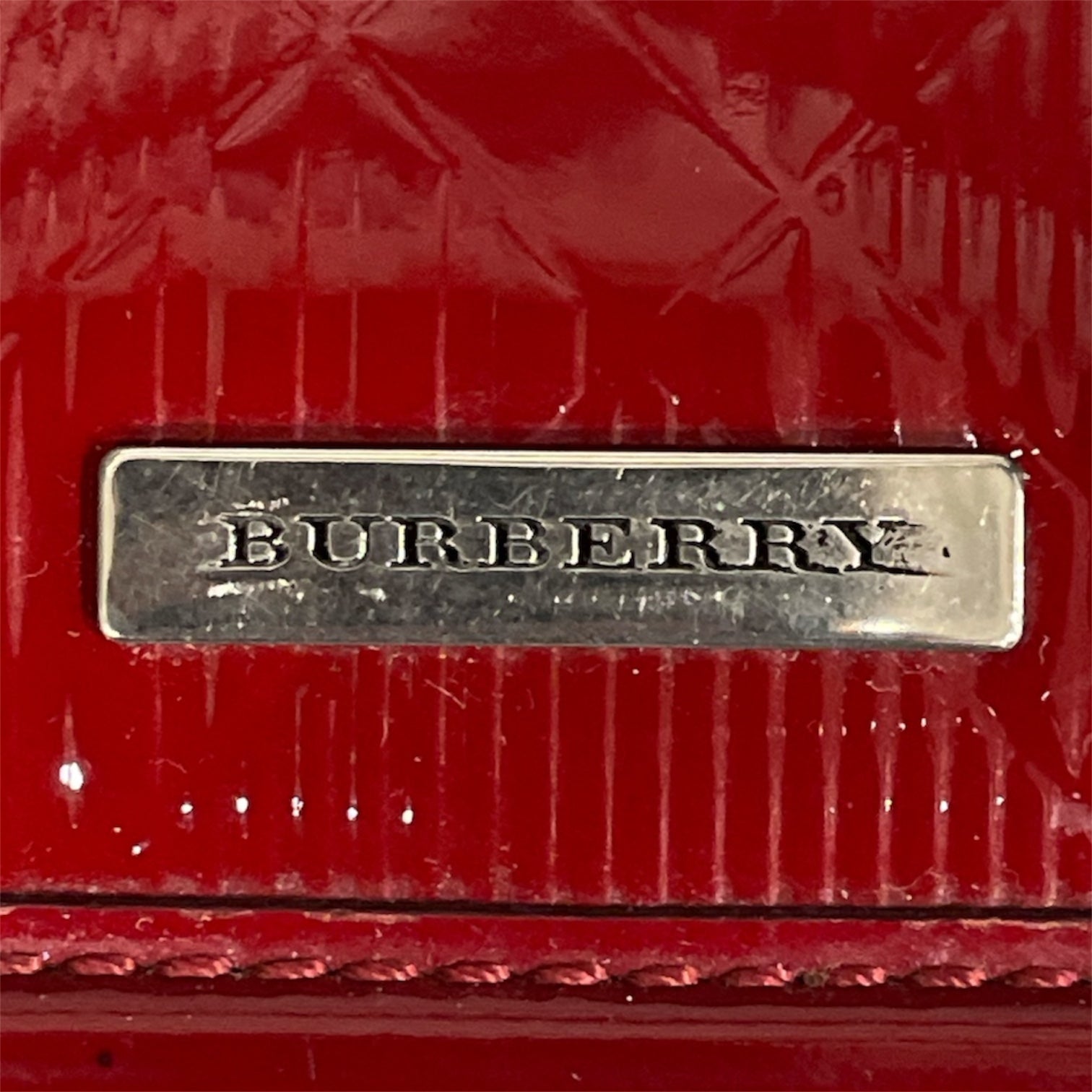 BURBERRY/Long Wallet/M/Leather/RED/SILVER DECAL view 7