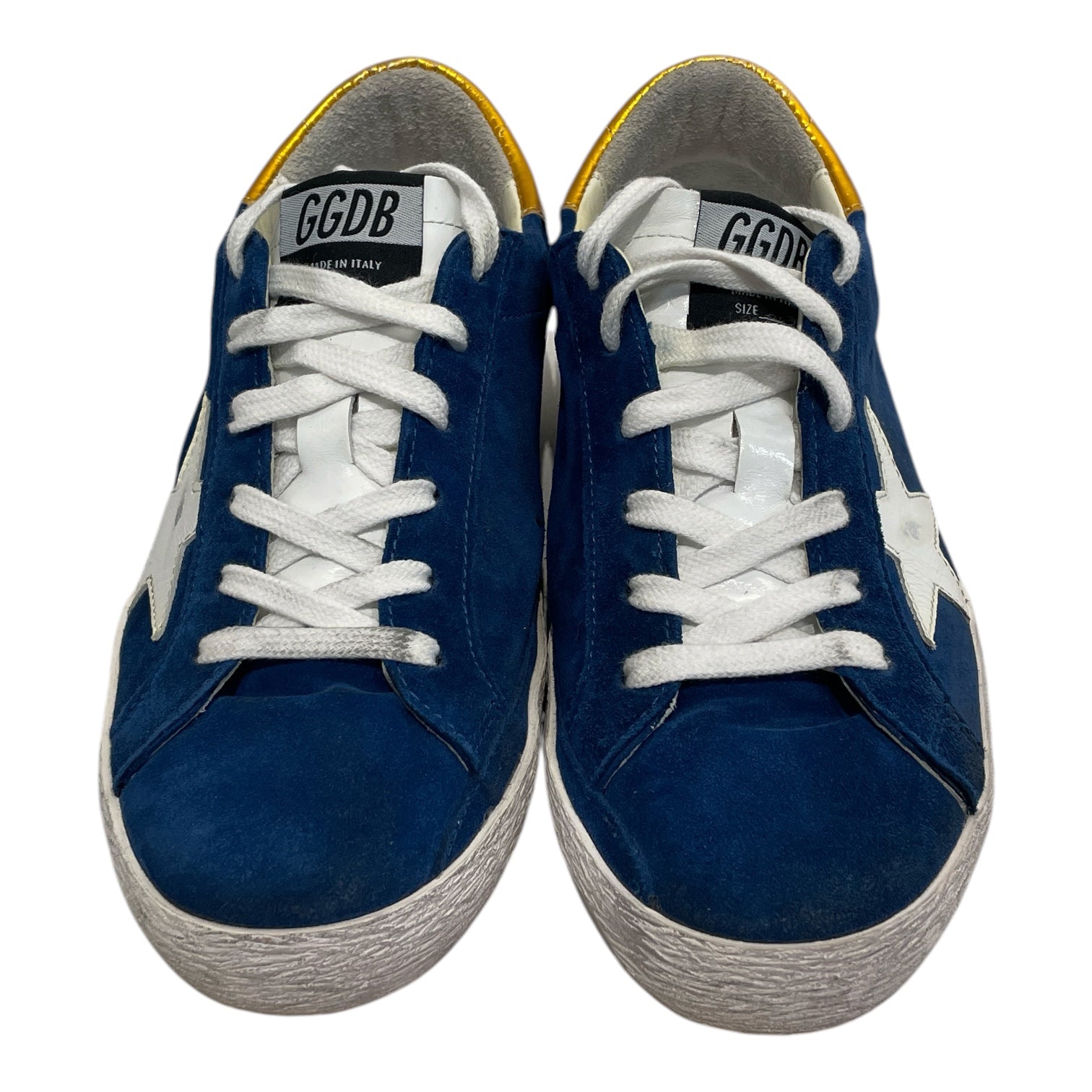 GOLDEN GOOSE/Low-Sneakers/EU 38/Suede/BLU/gold star view 4